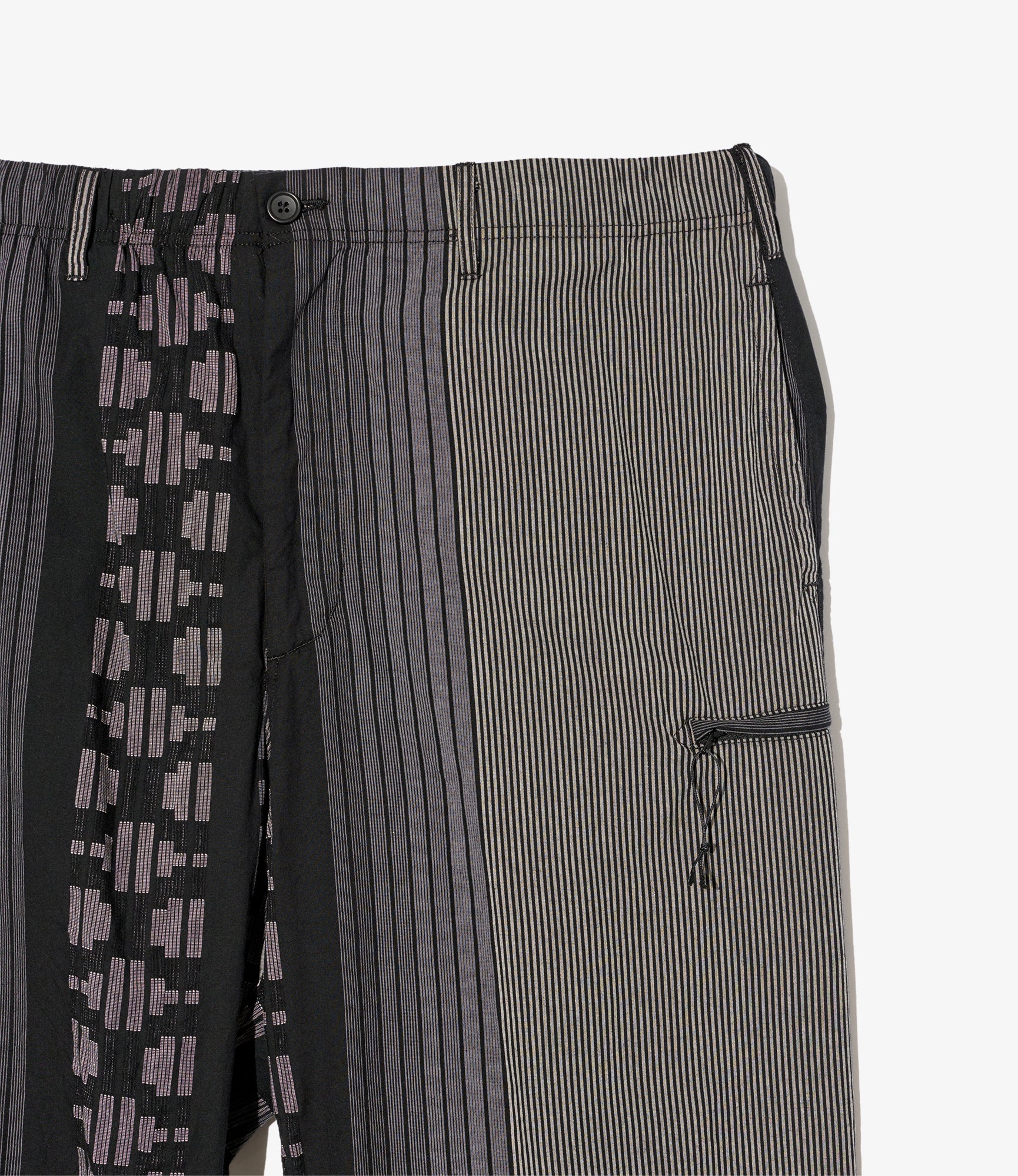 Drawstring Pant - Black/Grey Multi Pattern Stripe Jq. - Image 3