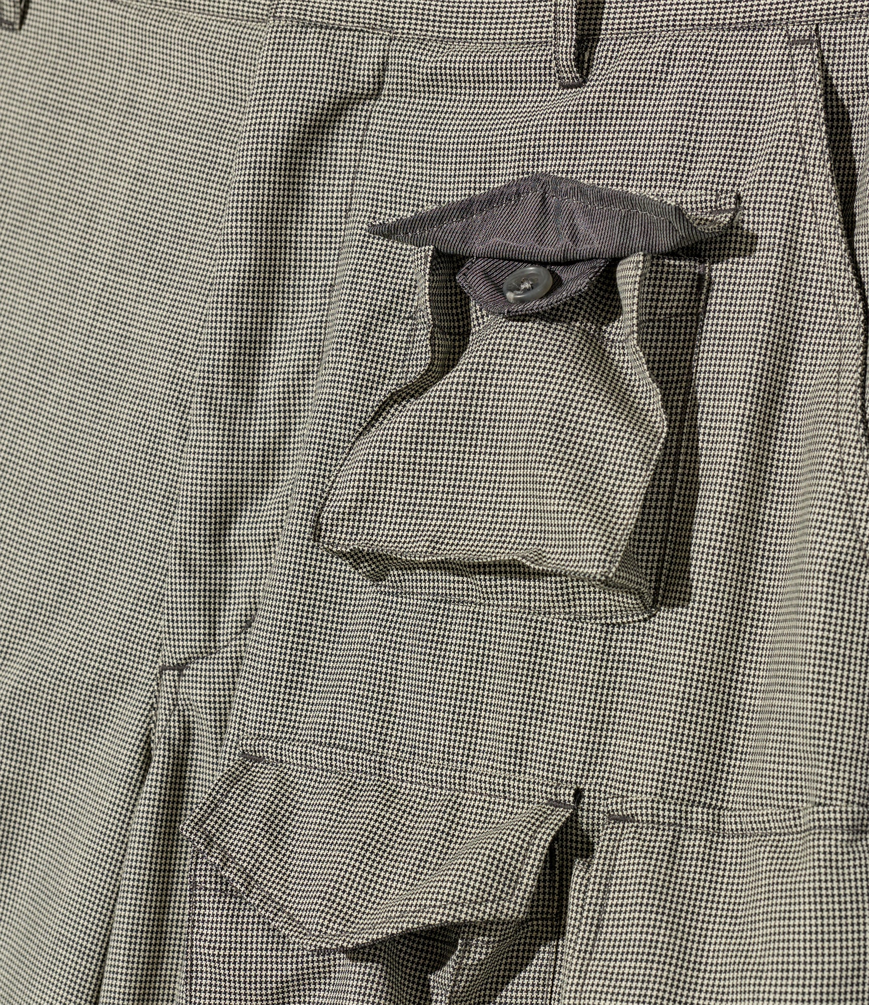 FA Pant - Grey Micro Houndstooth Tropical Wool - Image 3