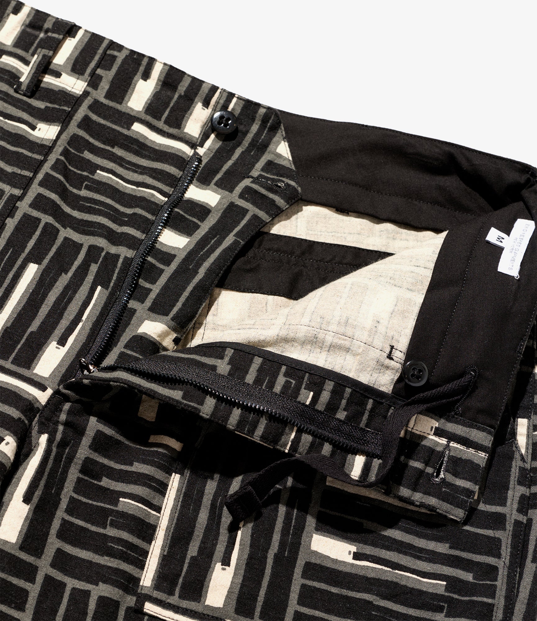 Fatigue Short - Black Tile Print Cotton Canvas - Image 4