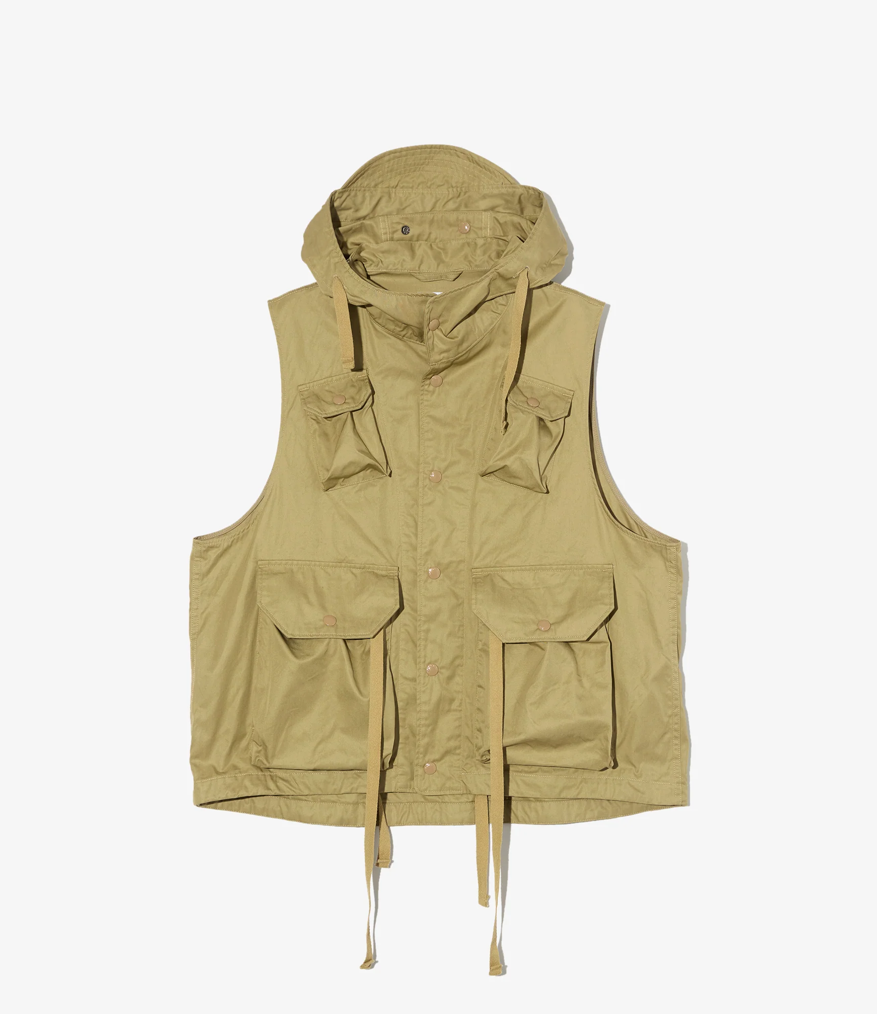 Field Vest - Khaki Cotton French Twill