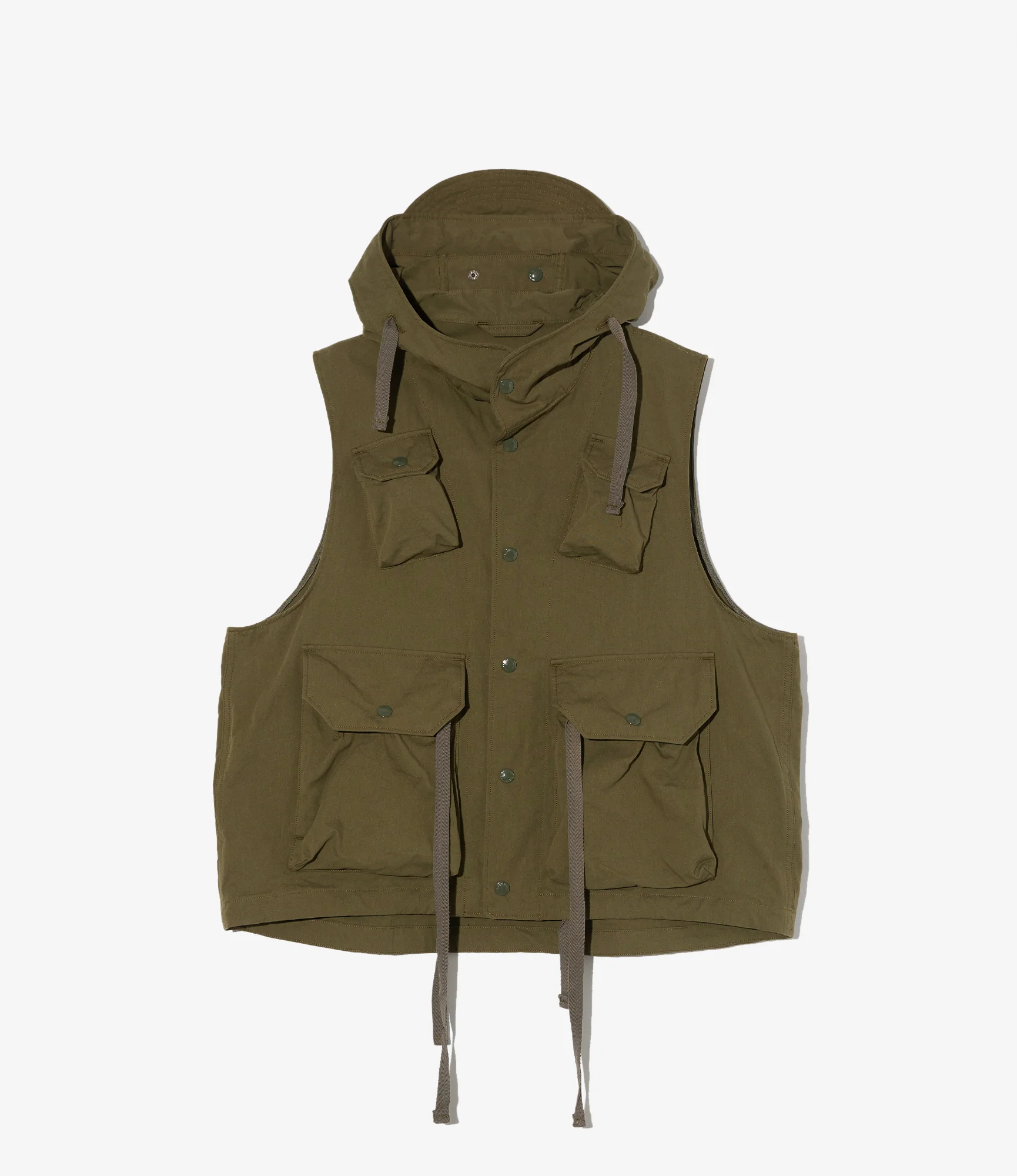 Field Vest - Olive Cotton Sanded Twill