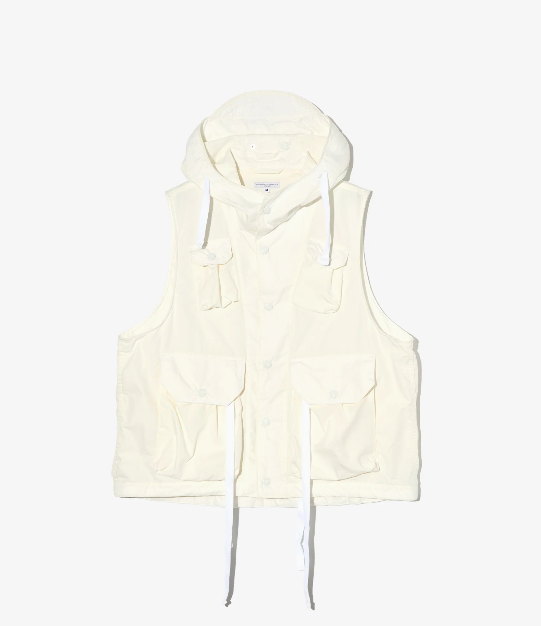 Field Vest - White Lt. Weight Nyco Poplin