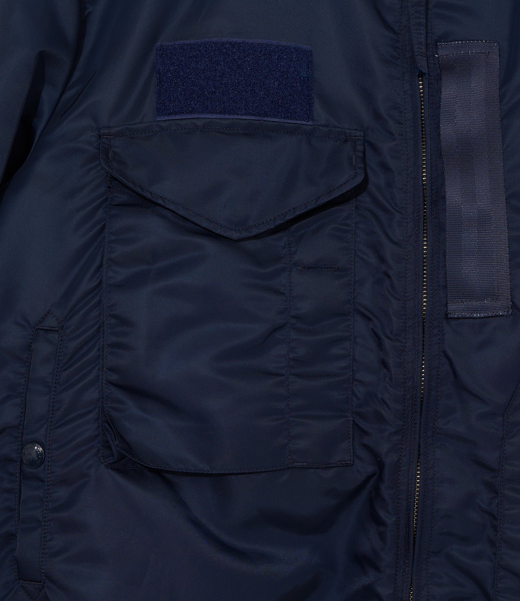 Engineered Garments for Pilgrim - Flight Jacket - Navy Flight Satin Nylon - Image 6