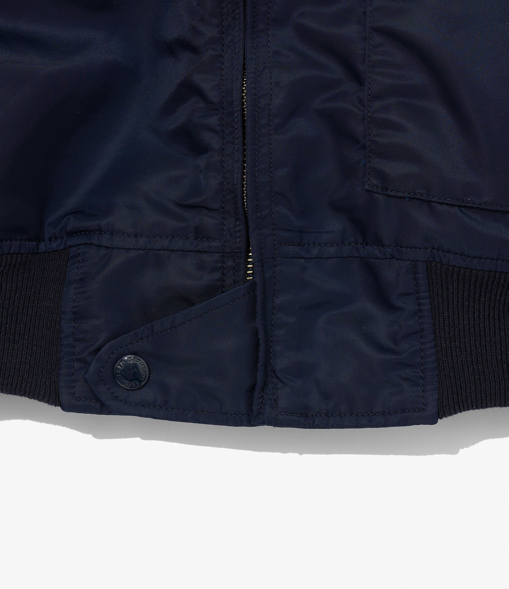 Engineered Garments for Pilgrim - Flight Jacket - Navy Flight Satin Nylon - Image 7