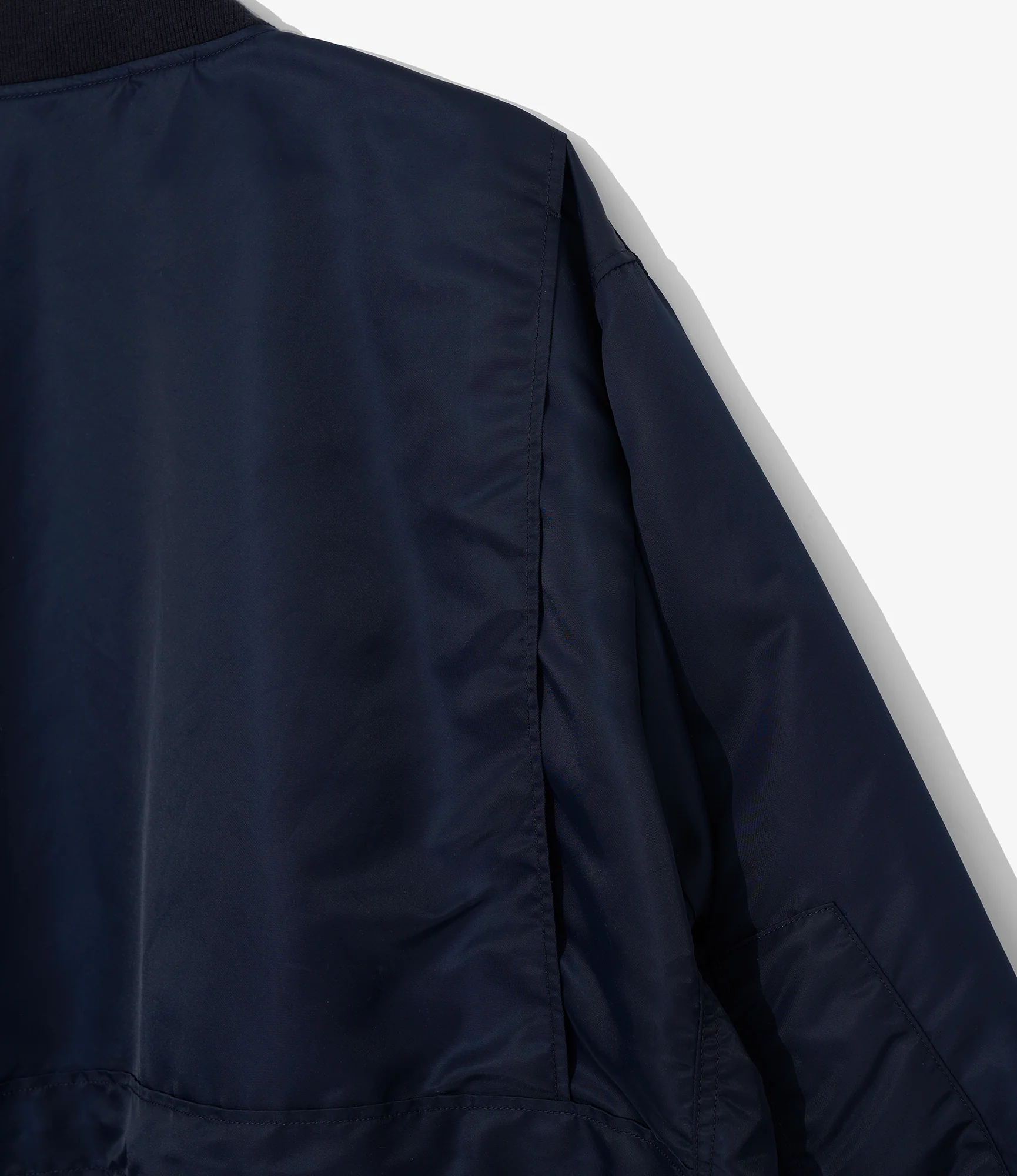 Engineered Garments for Pilgrim - Flight Jacket - Navy Flight Satin Nylon - Image 8