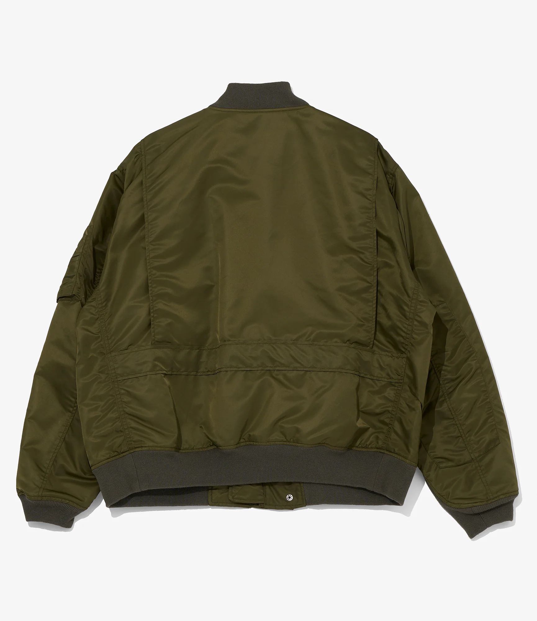 Engineered Garments for Pilgrim - Flight Jacket - Olive Flight Satin Nylon - Image 2