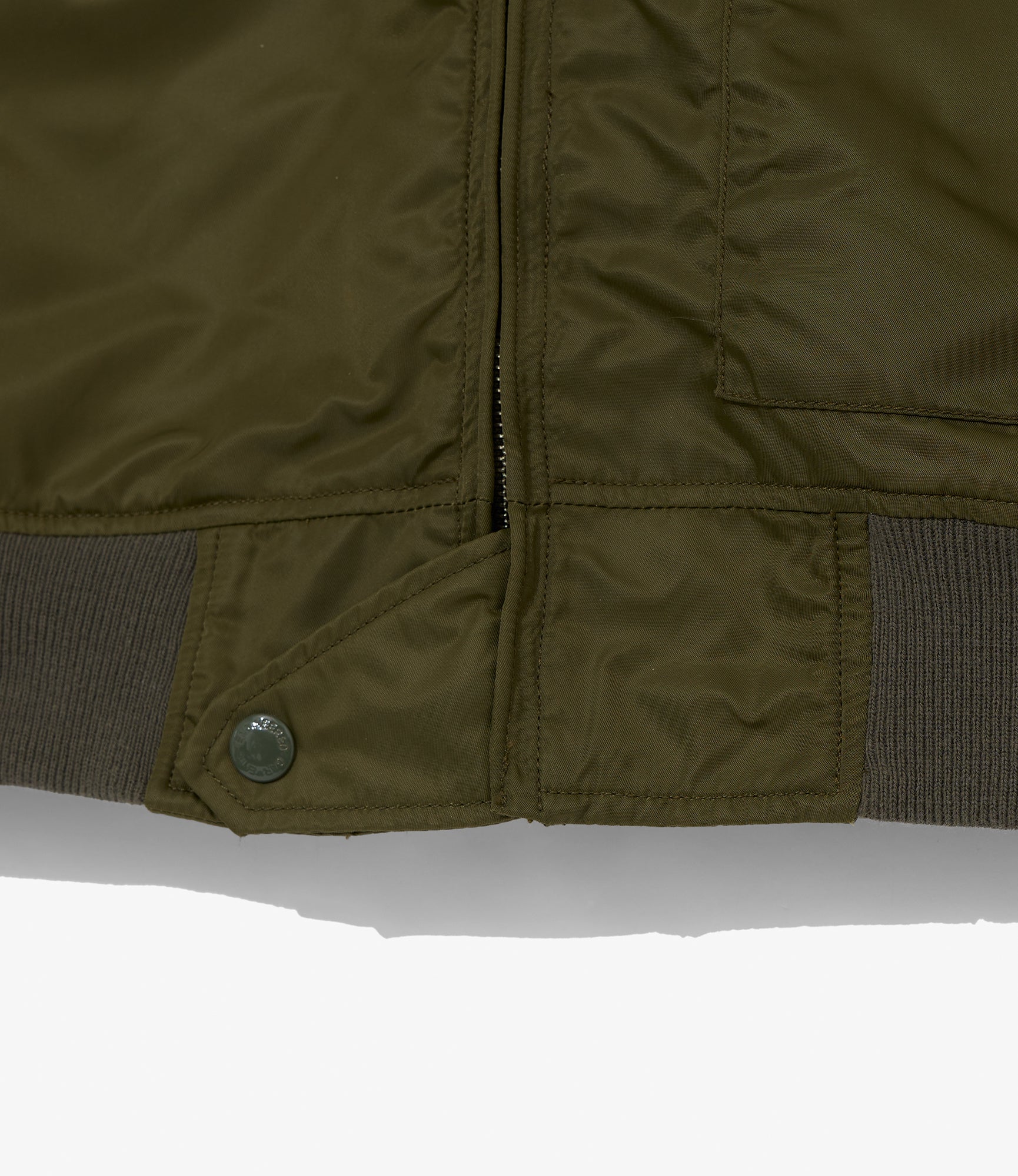 Engineered Garments for Pilgrim - Flight Jacket - Olive Flight Satin Nylon - Image 7