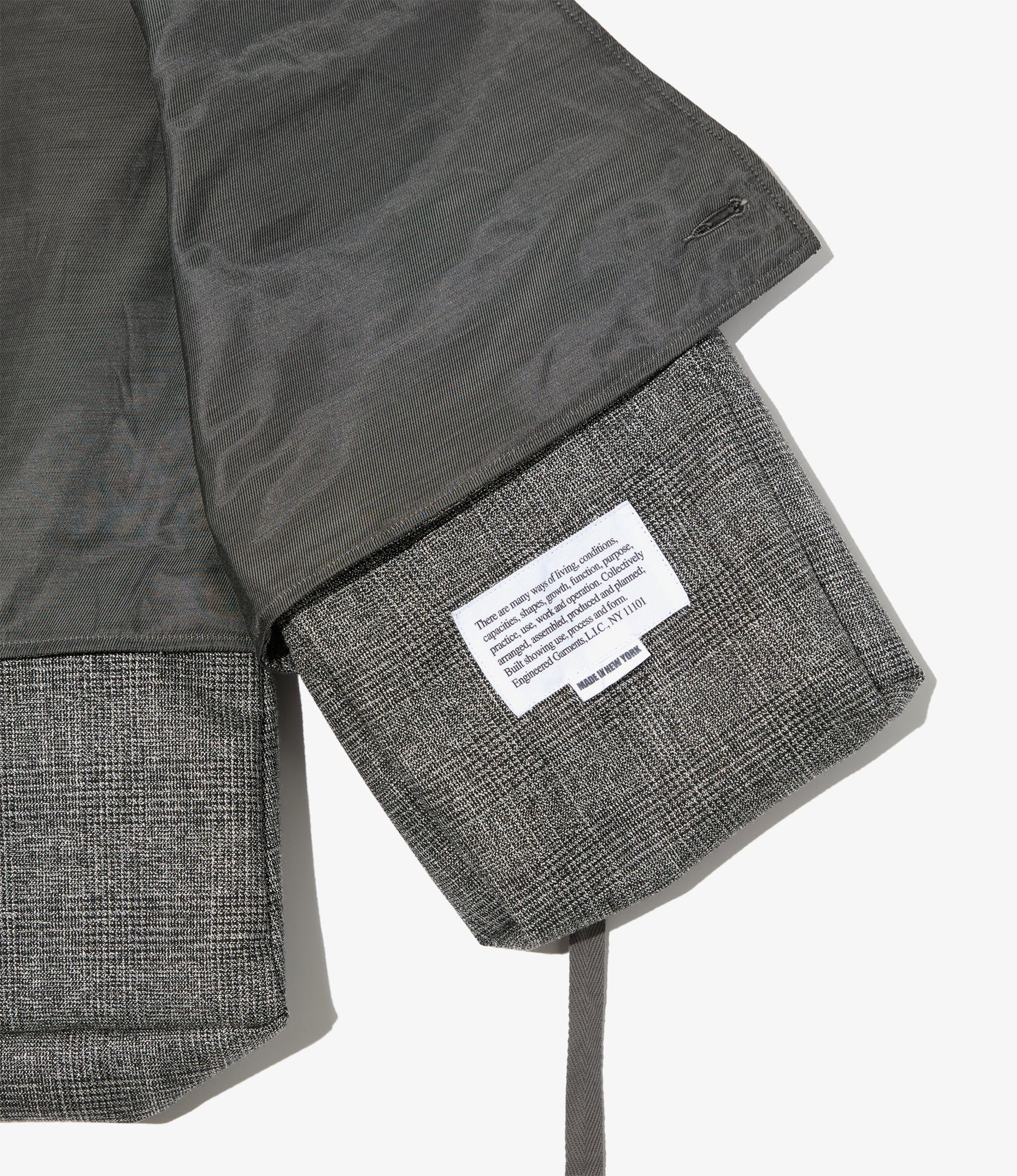 Fowl Vest - Dk. Grey Polyester Lurex Glen Plaid - Image 3
