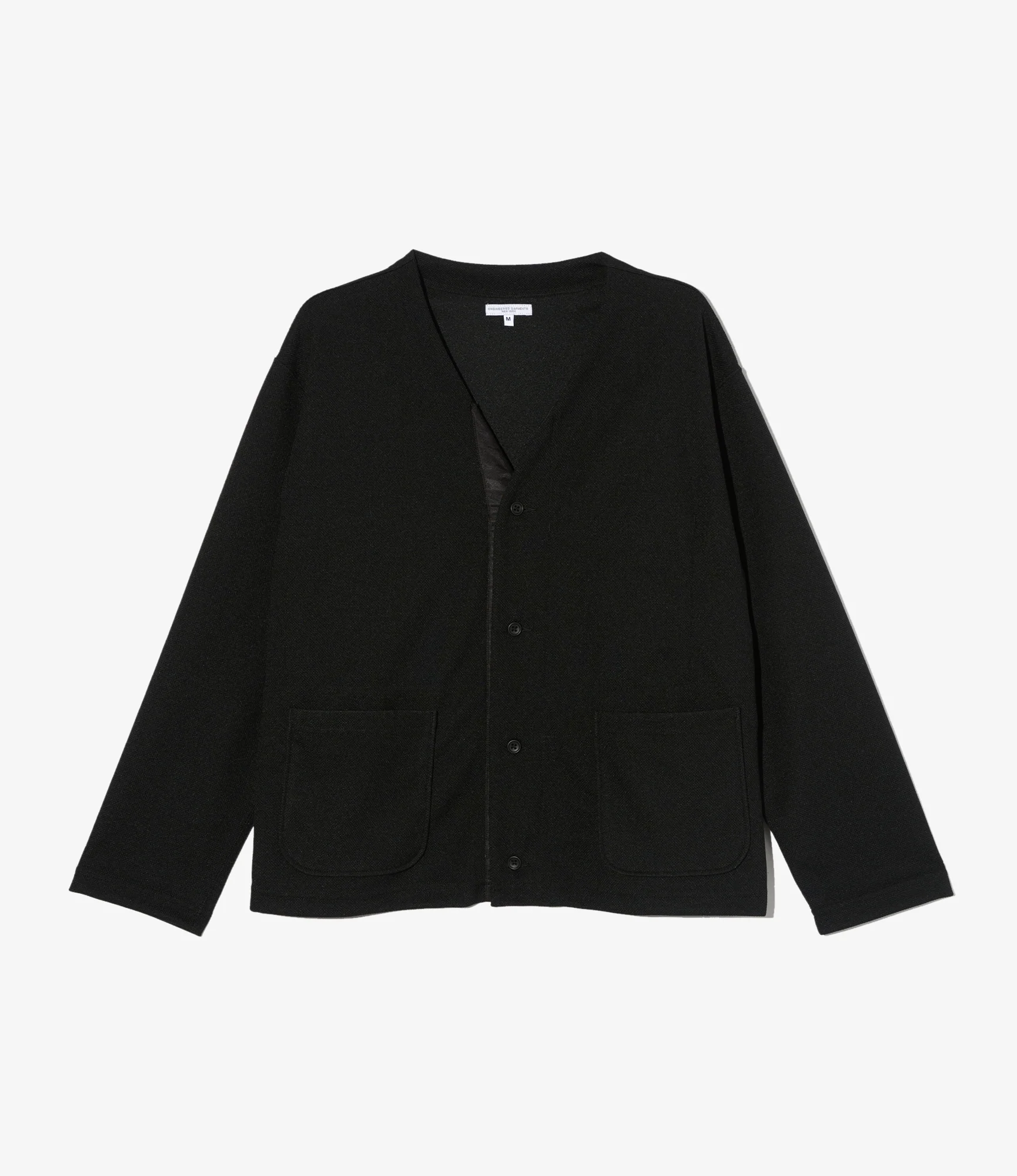 Knit Cardigan - Black Diamond Poly Knit