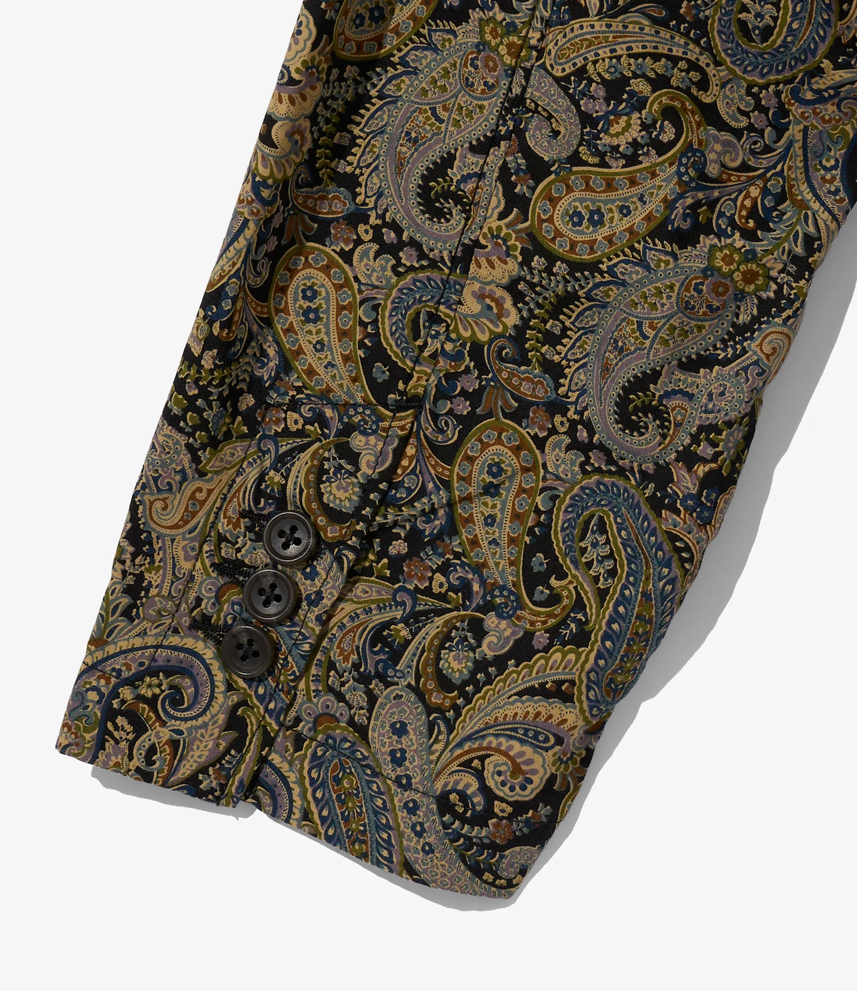 Loiter Jacket - Nepenthes Special - Black Cotton Paisley Print - Image 3
