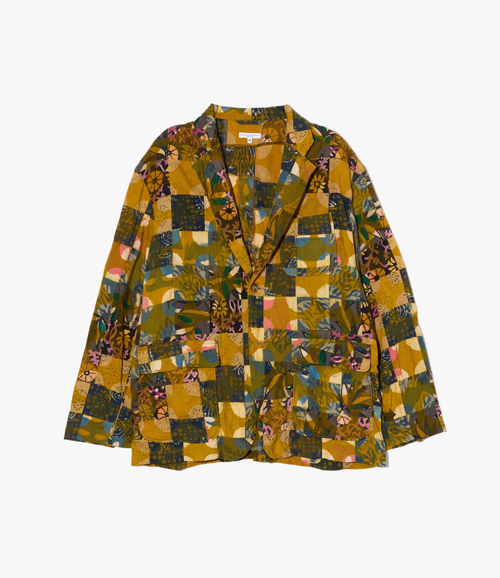 Loiter Jacket - Olive Cotton Multi Pattern Patchwork