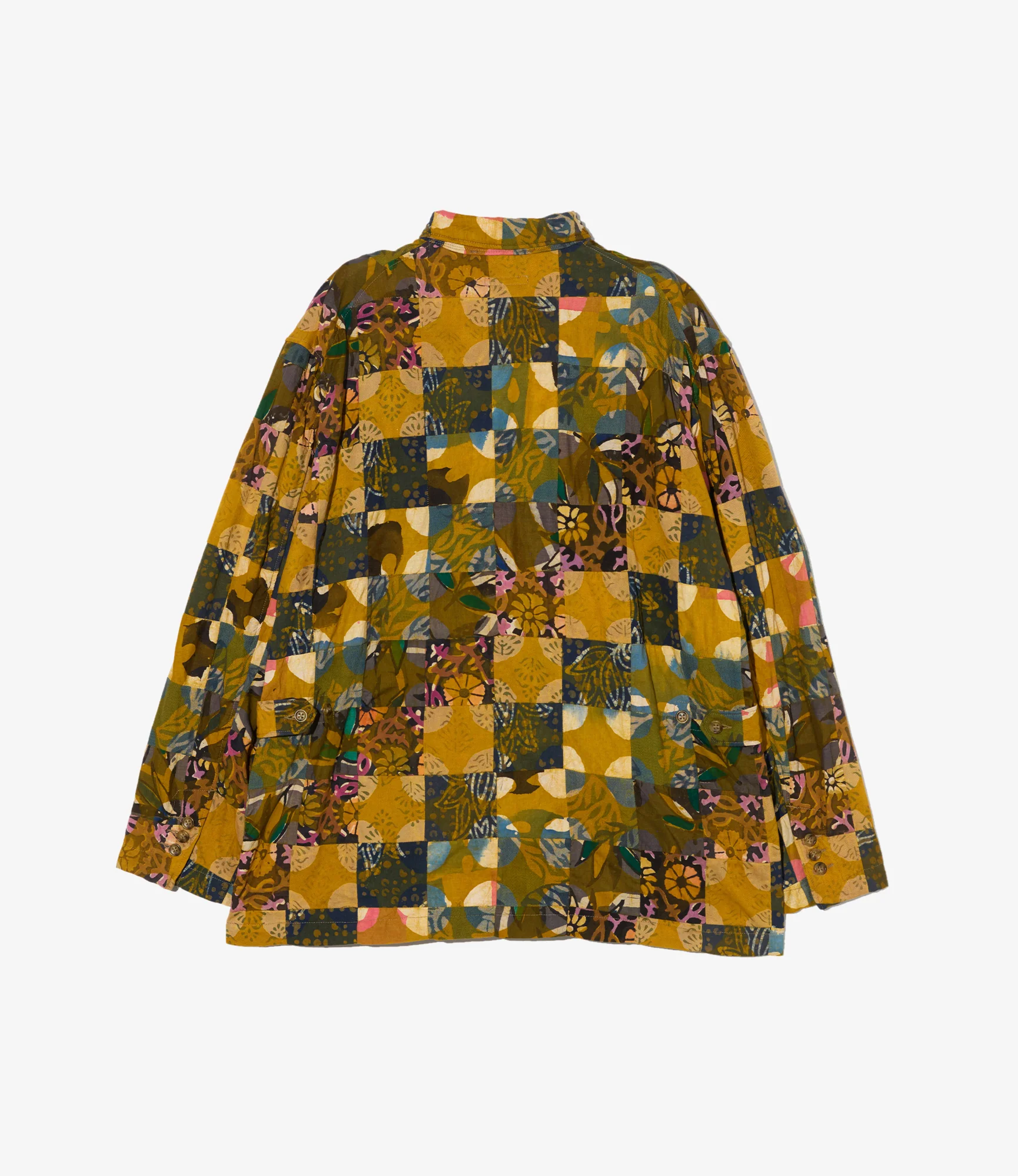 Loiter Jacket - Olive Cotton Multi Pattern Patchwork - Image 2