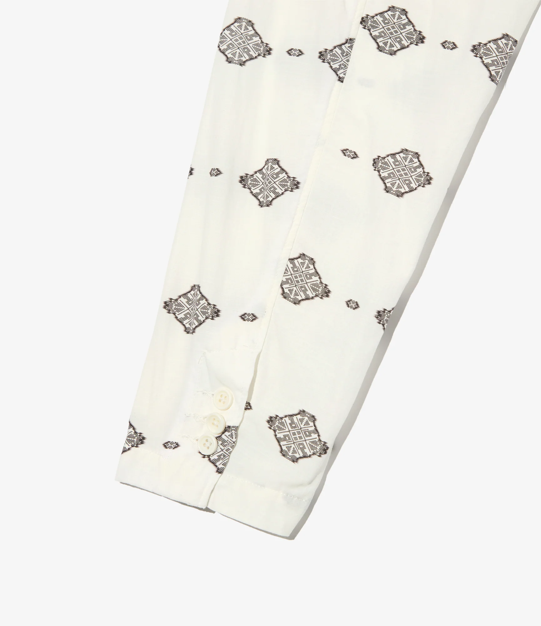 Loiter Jacket - White/Black Cotton Ikat Print - Image 4