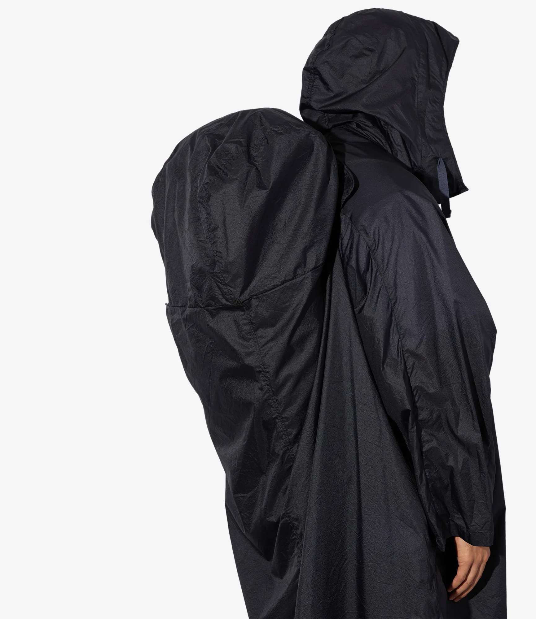 Long Cagoule Parka - Dk. Navy Nylon Micro Ripstop - Image 6