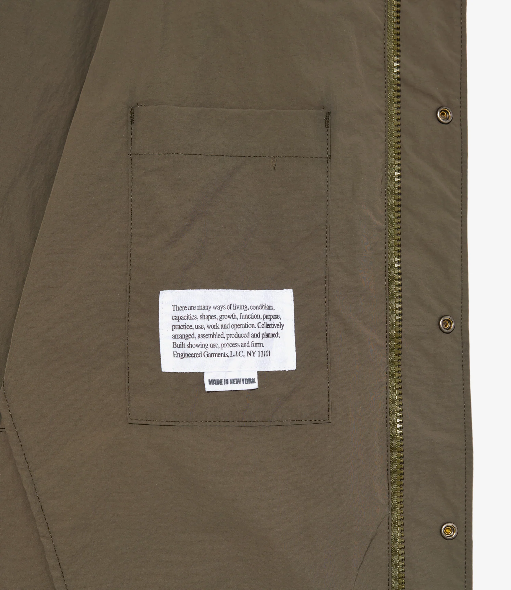 LT Parka - Olive Polyester Taslan - Image 3