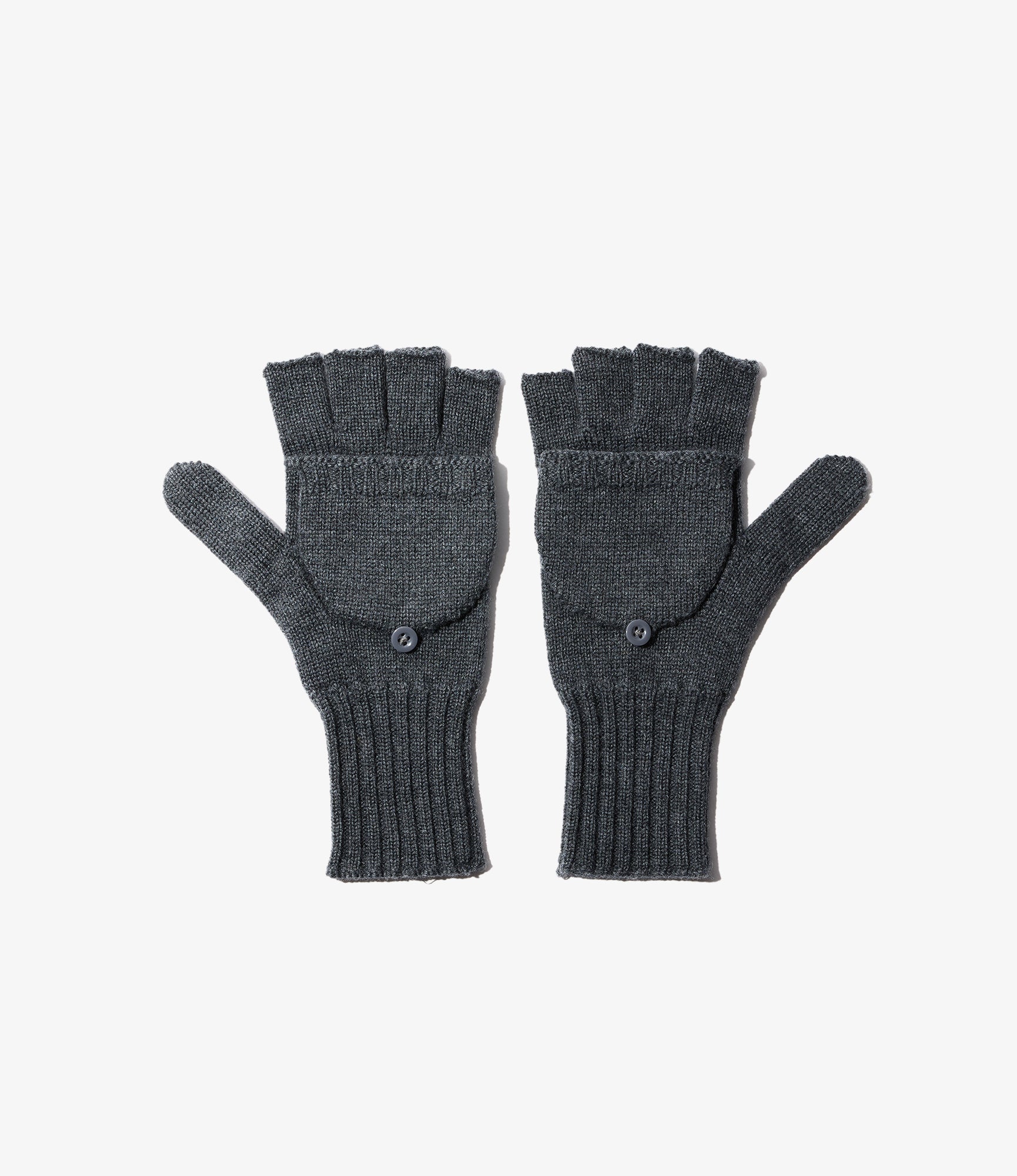 Mitten - Charcoal Wool