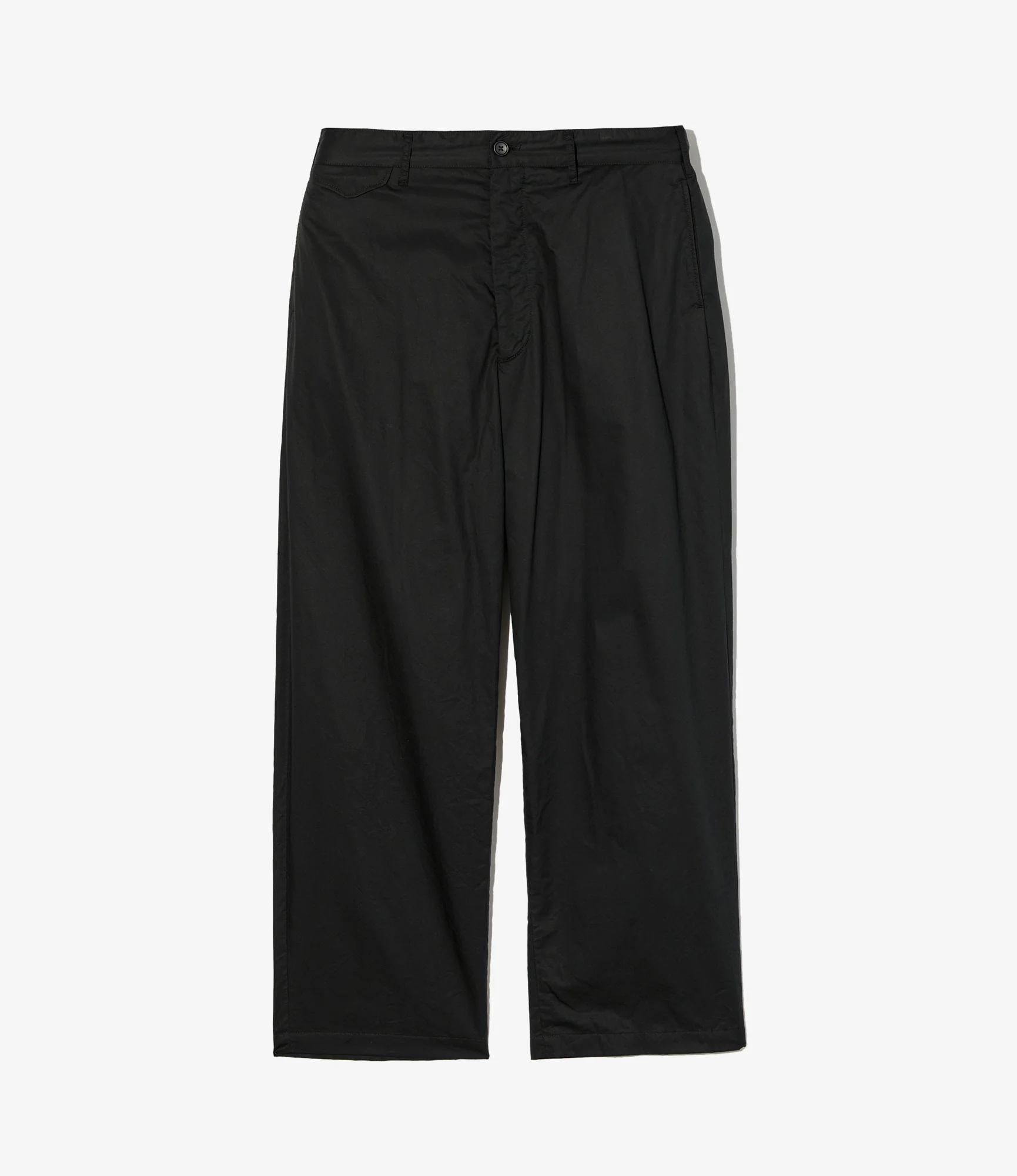 Officer Pant - Black Cotton High Count Twill