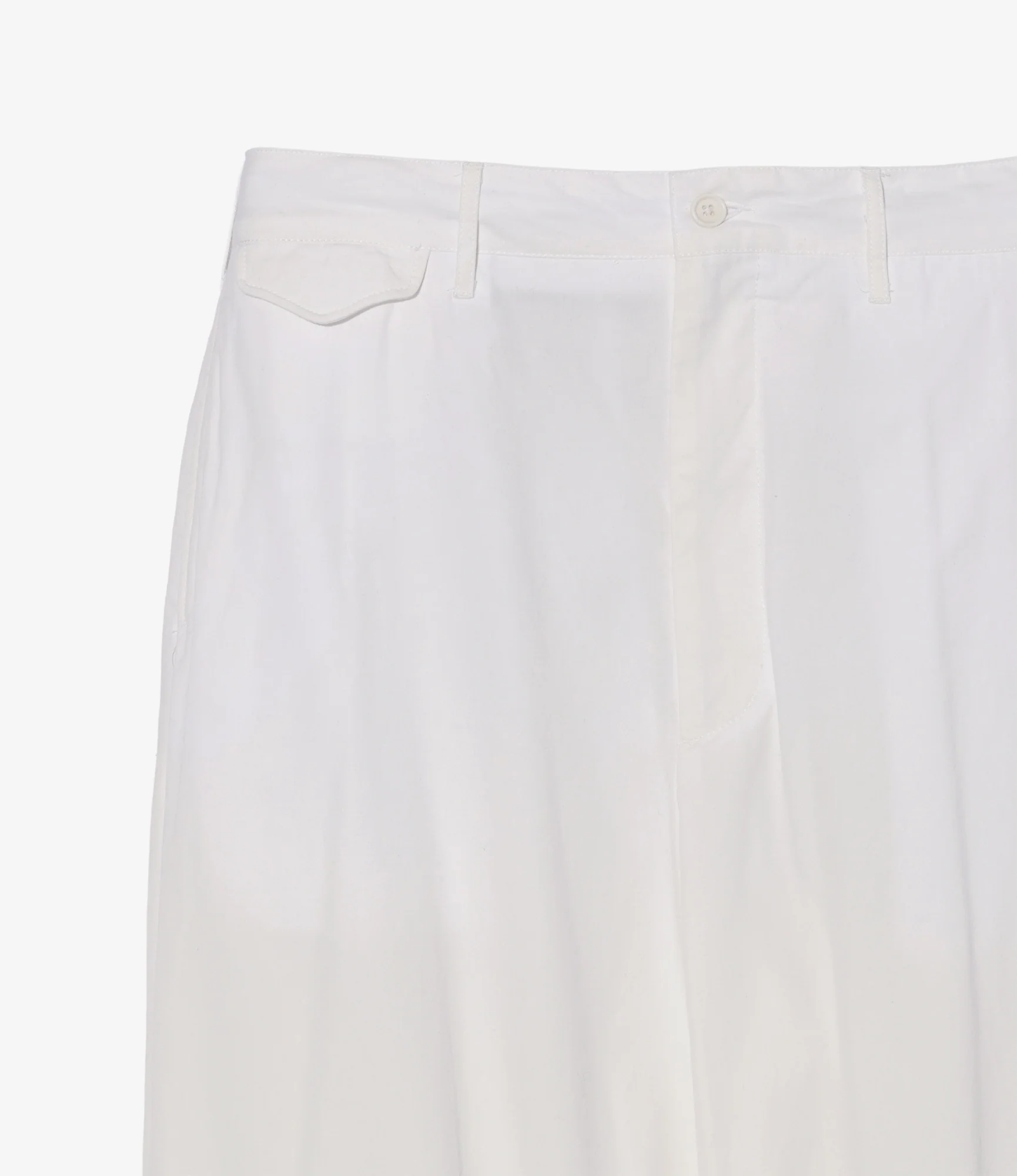Officer Pant - White Cotton Heavy Poplin - Image 3