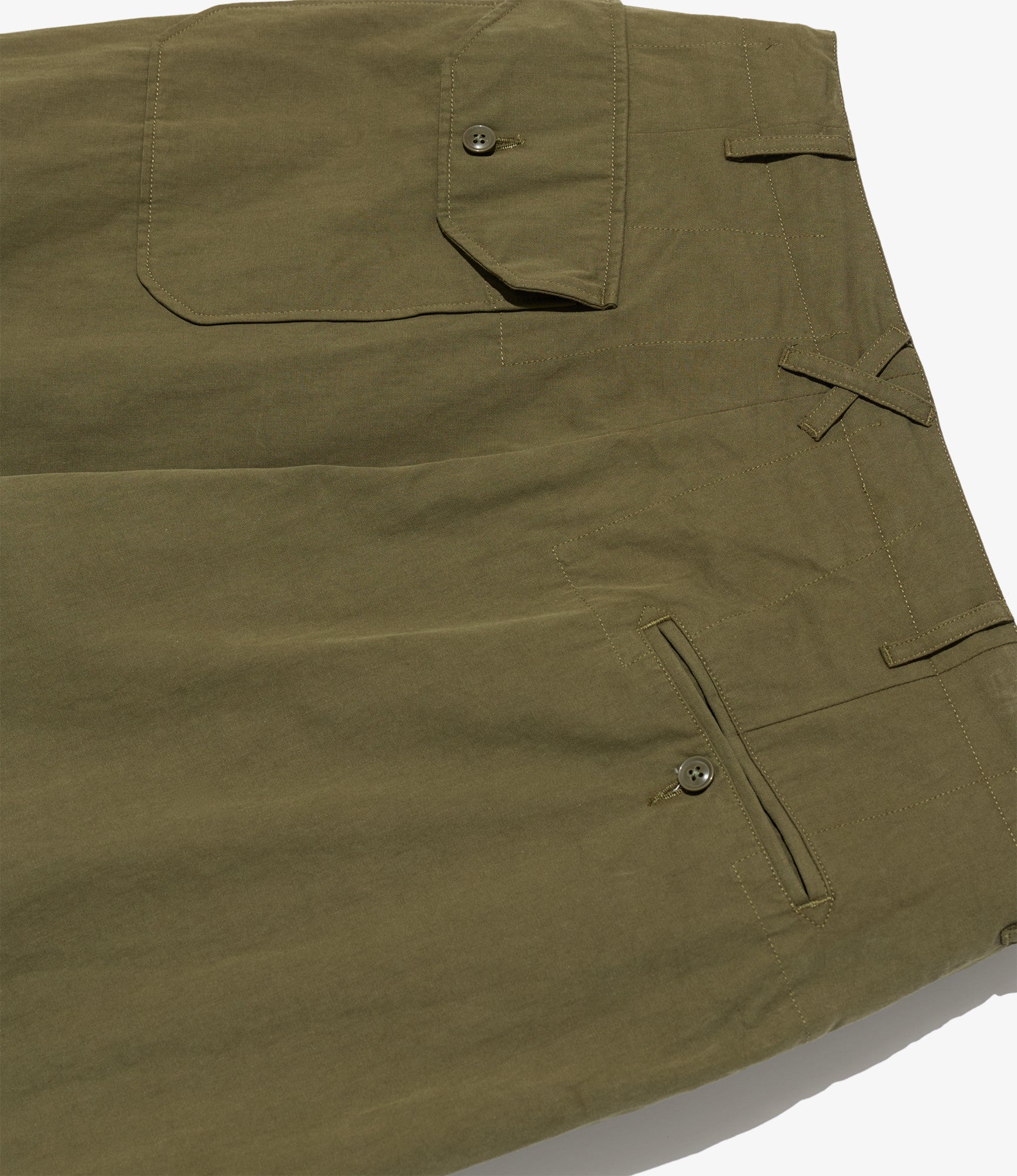 Over Pant - Olive Cotton Sanded Cloth - Image 4