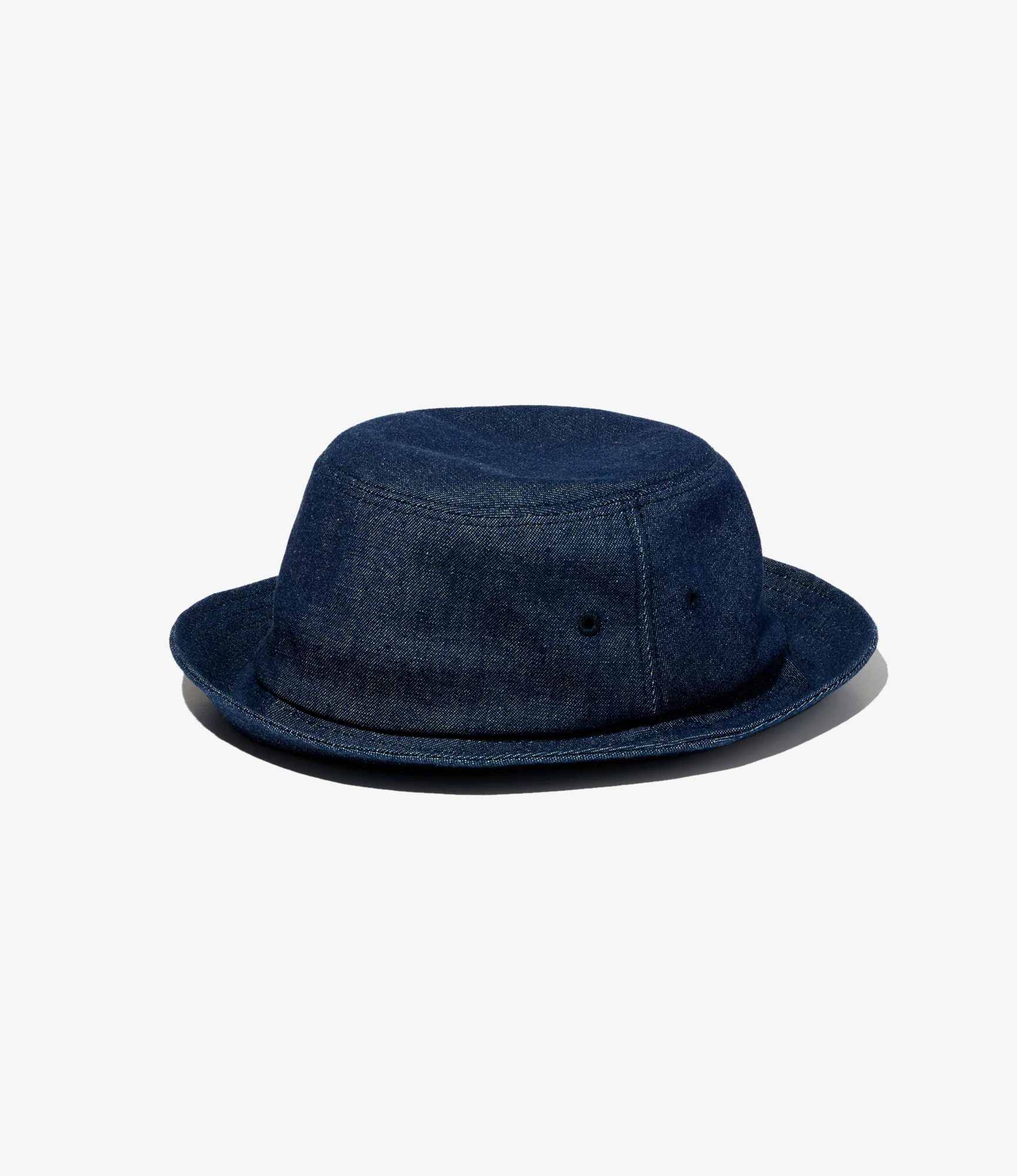 Porkpie Hat - Indigo Industrial 8oz Denim - Image 2