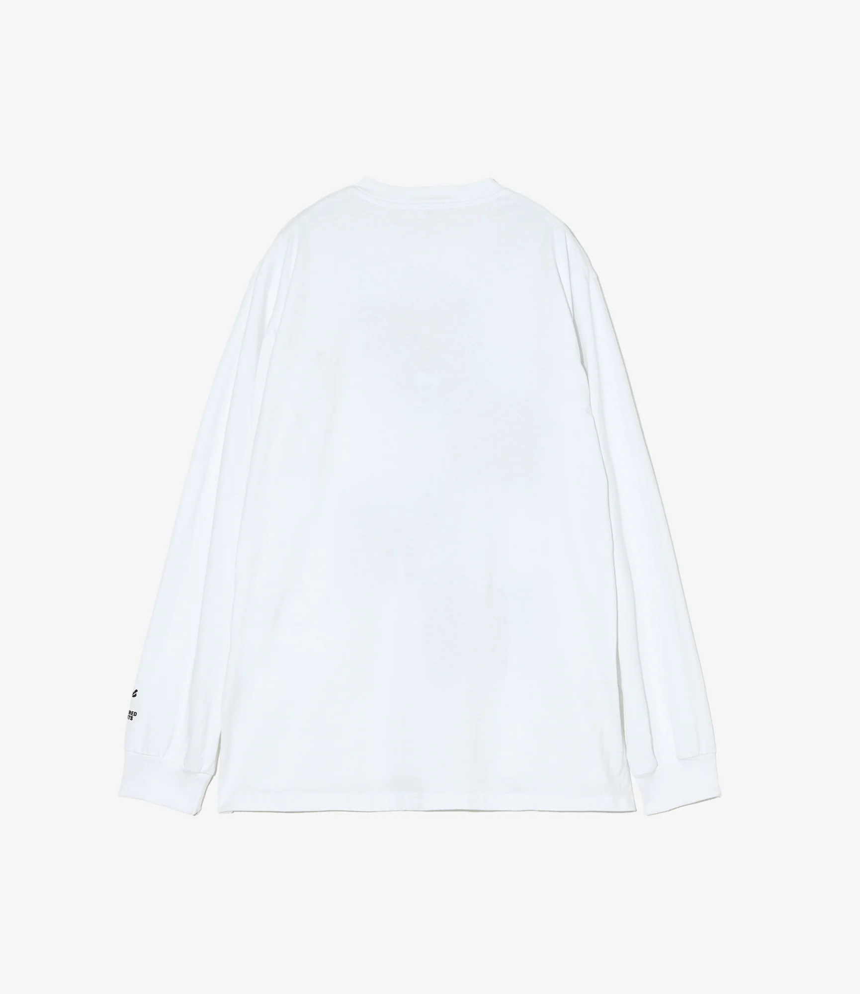 Printed Cross Crew Neck L/S T-Shirt - White Flower - Image 2