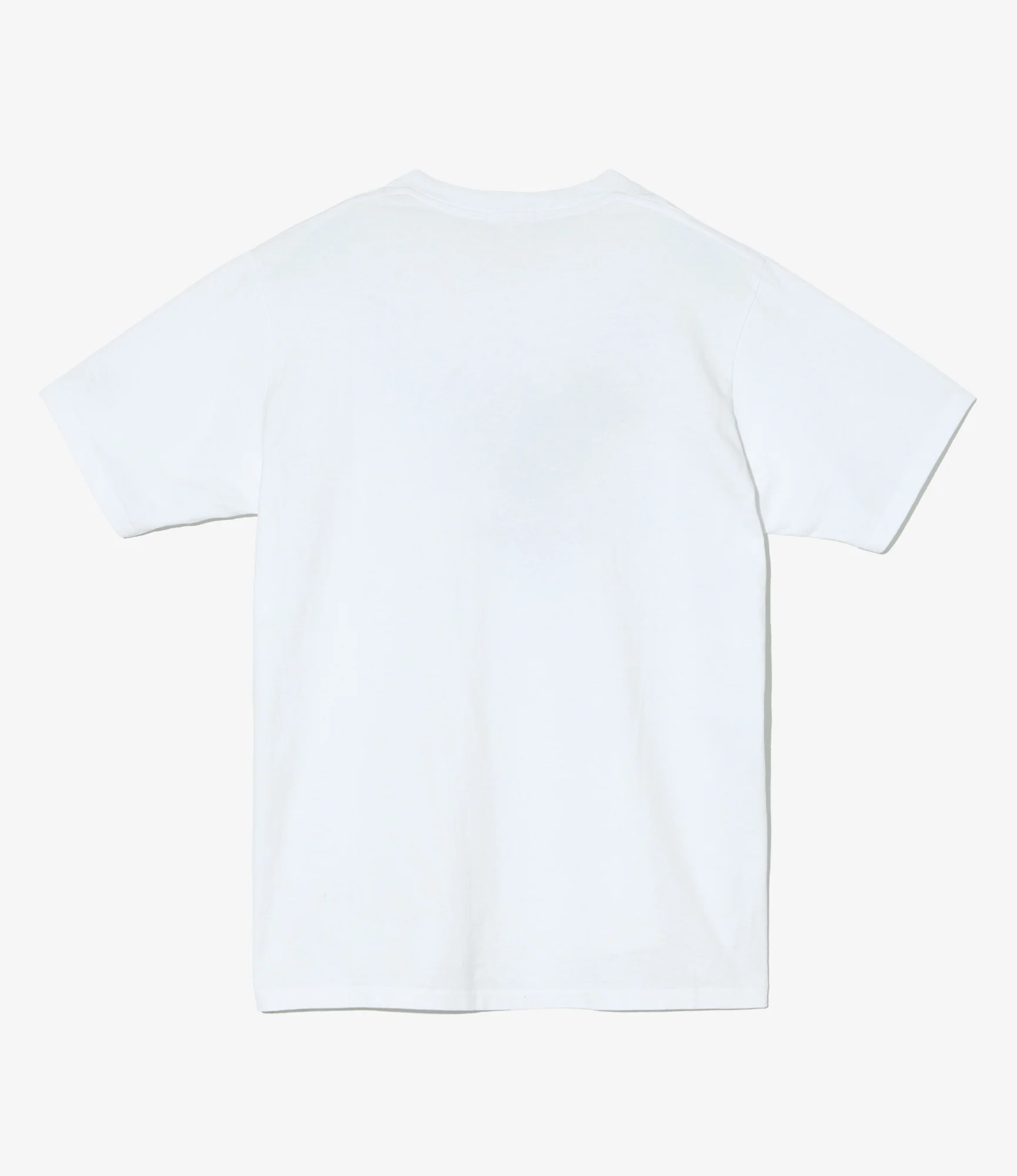 Printed Cross Crew Neck T-Shirt - White - Flower - Image 3