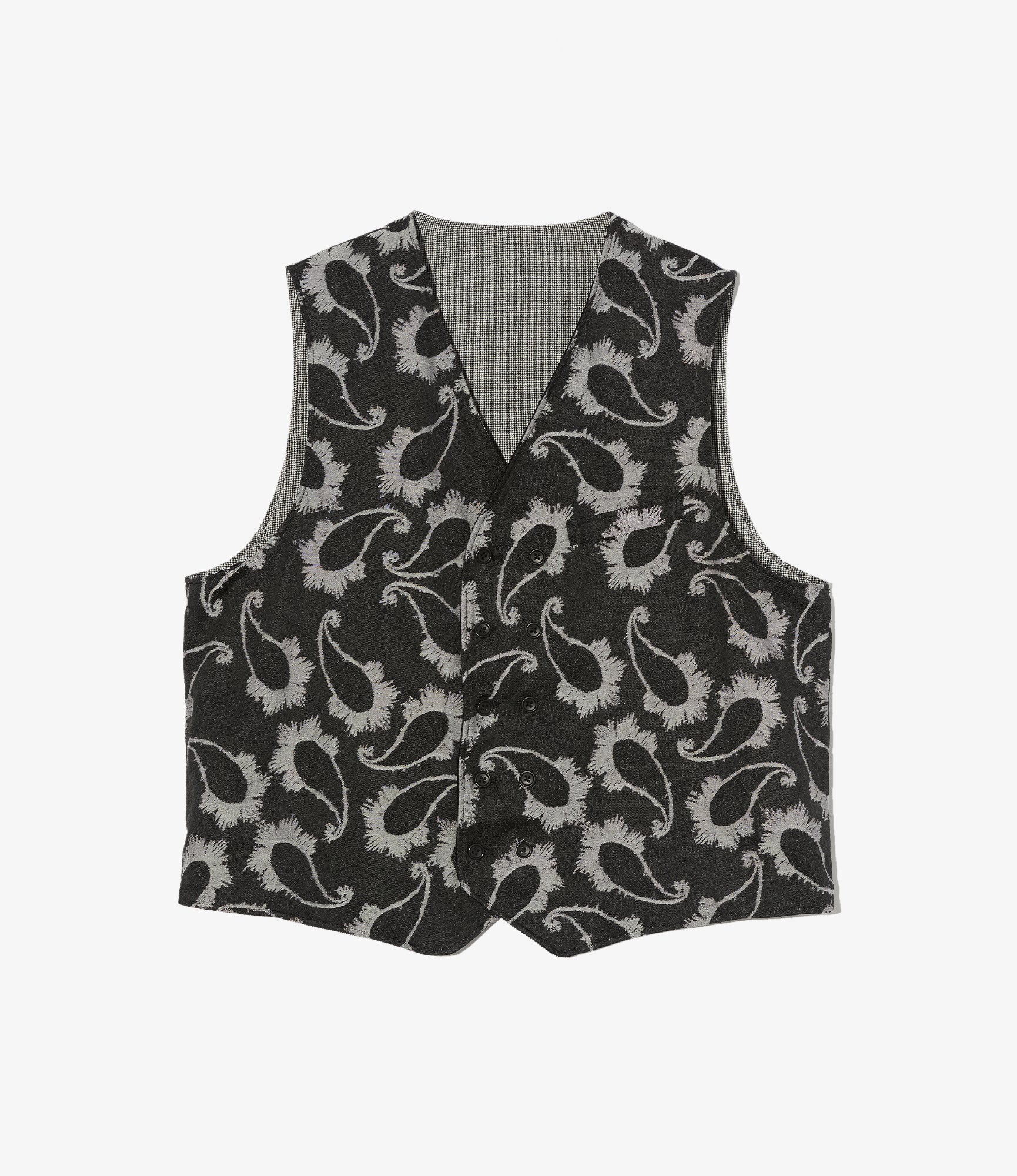 Reversible Vest - Black/Grey CP Paisley Jq.