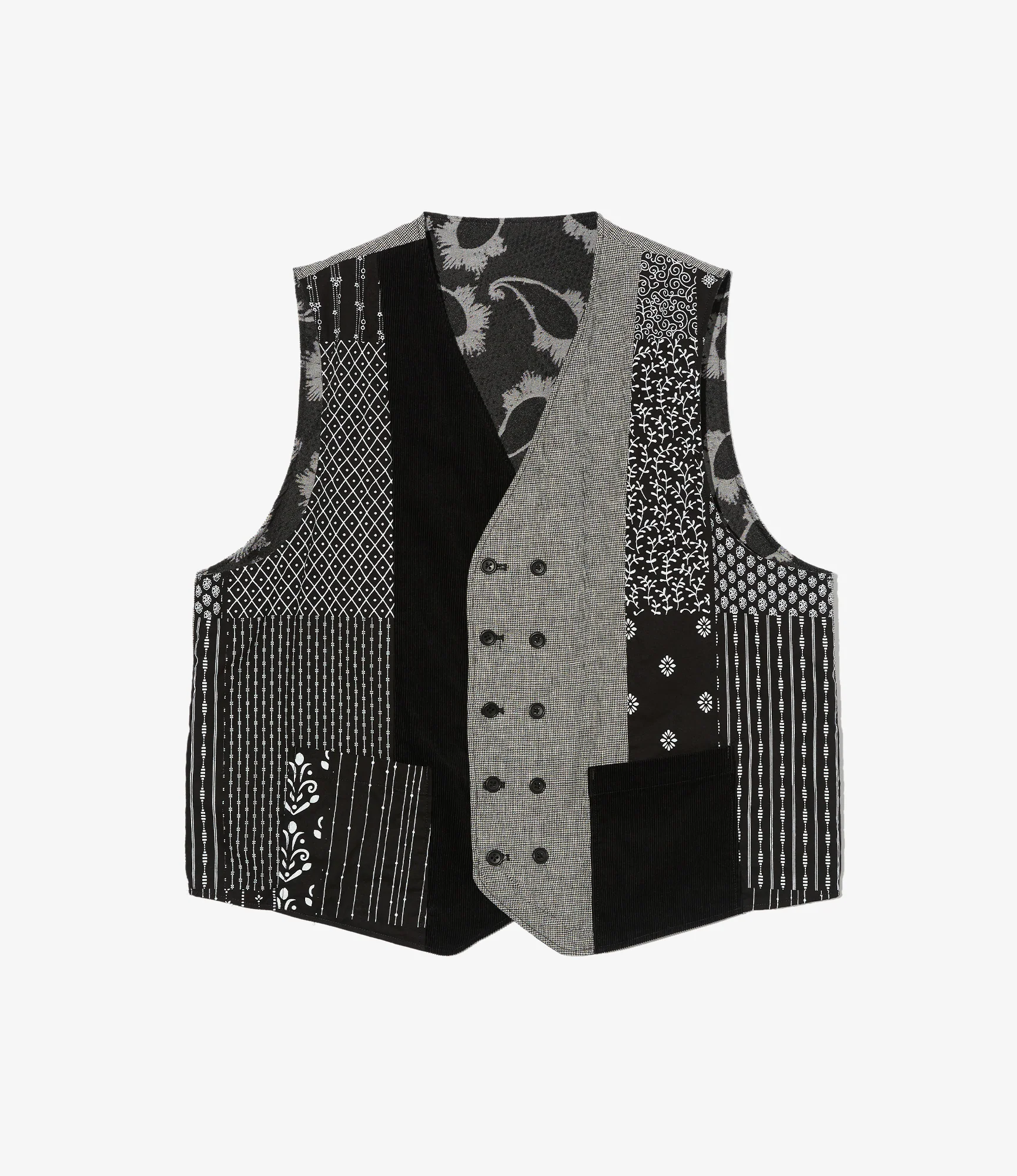 Reversible Vest - Black/Grey CP Paisley Jq. - Image 3