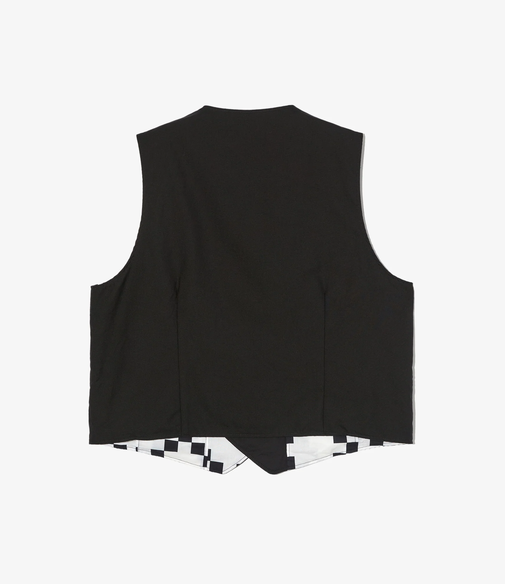 Reversible Vest - Black Tropical Wool - Image 2