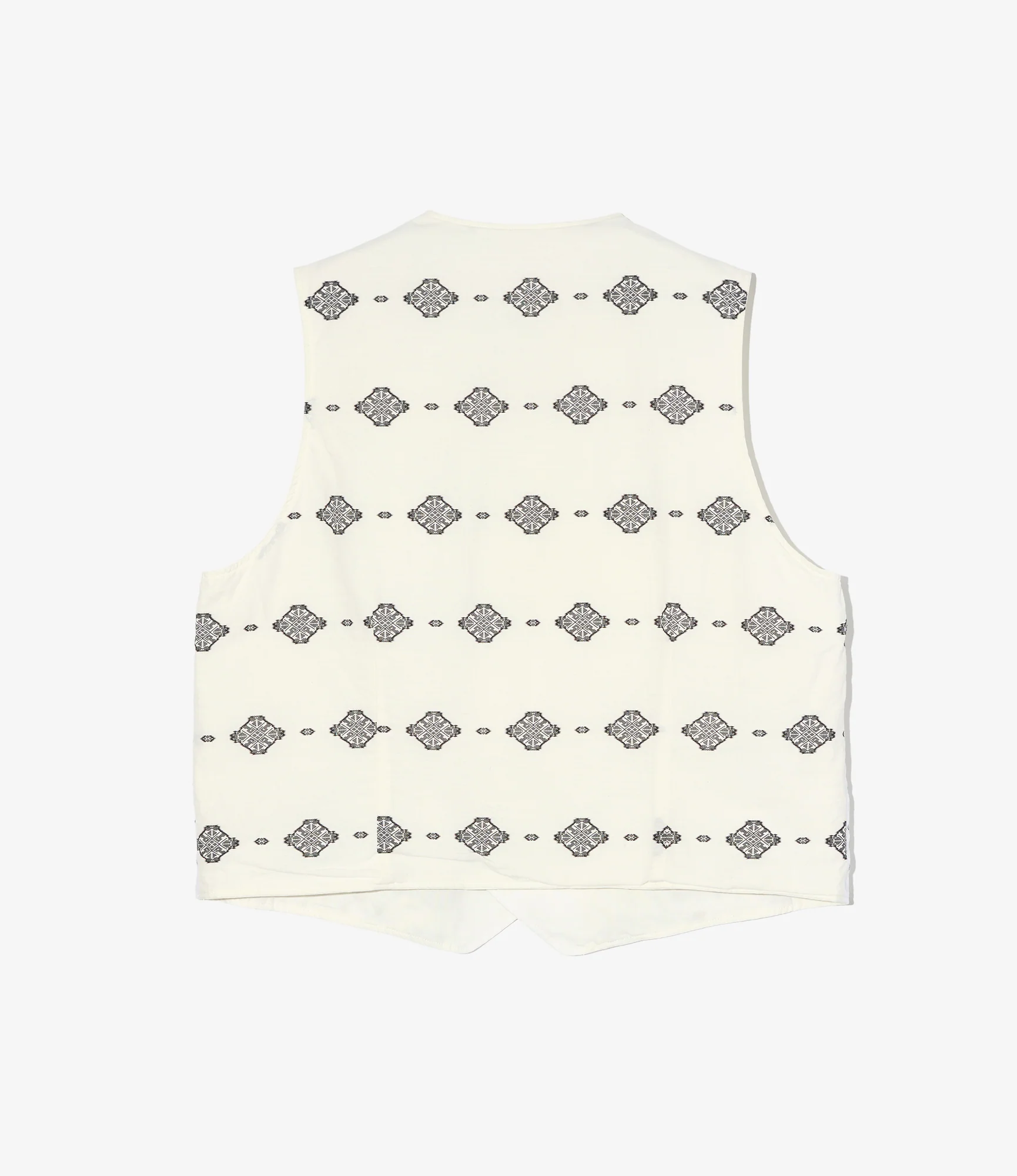 Reversible Vest - White Cotton Heavy Poplin - Image 4