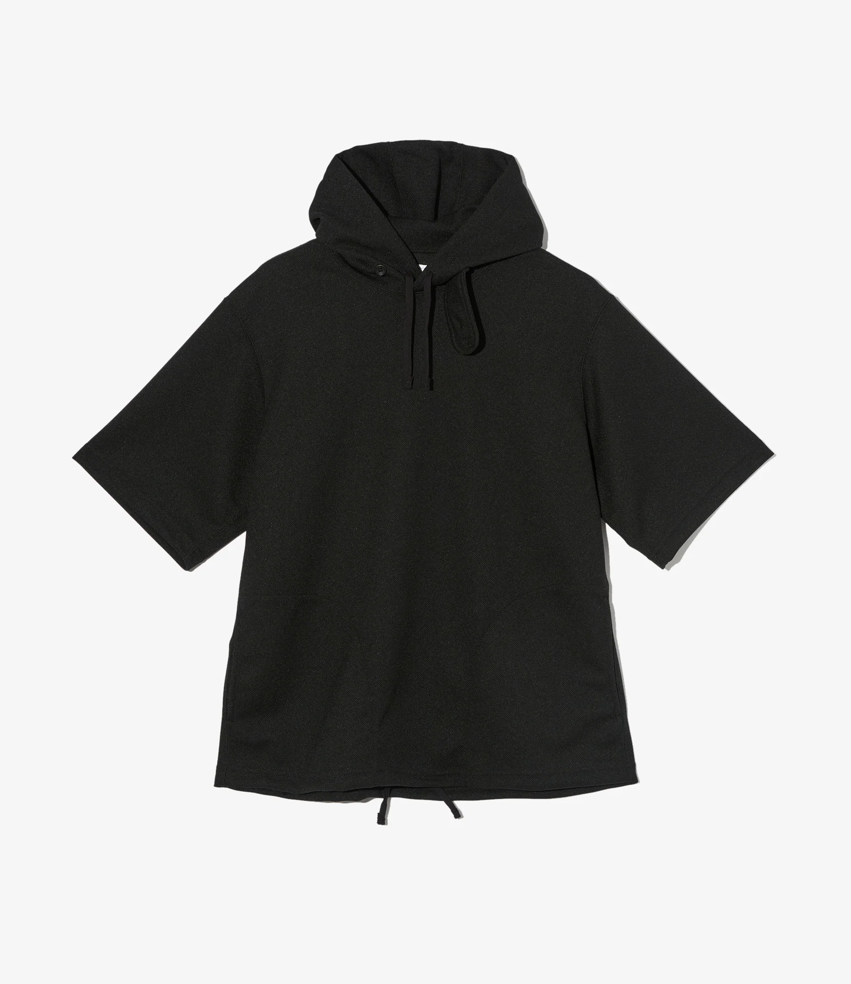 Short Sleeve Hoody - Black Diamond Poly Knit