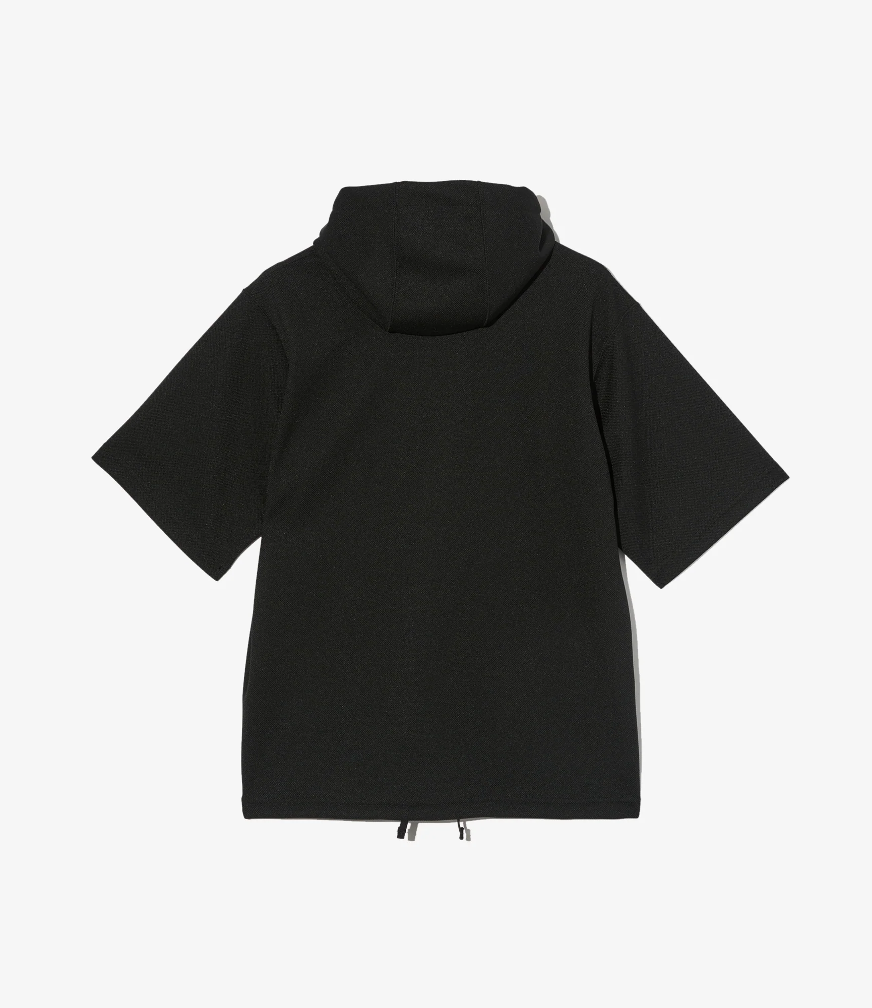 Short Sleeve Hoody - Black Diamond Poly Knit - Image 2