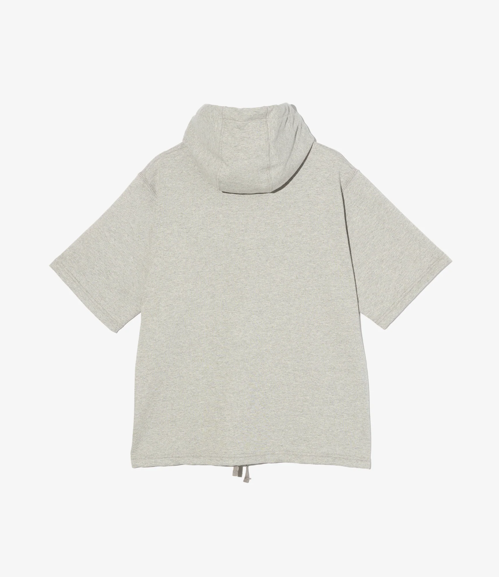 Short Sleeve Hoody - Heather Grey French Terry - Image 2