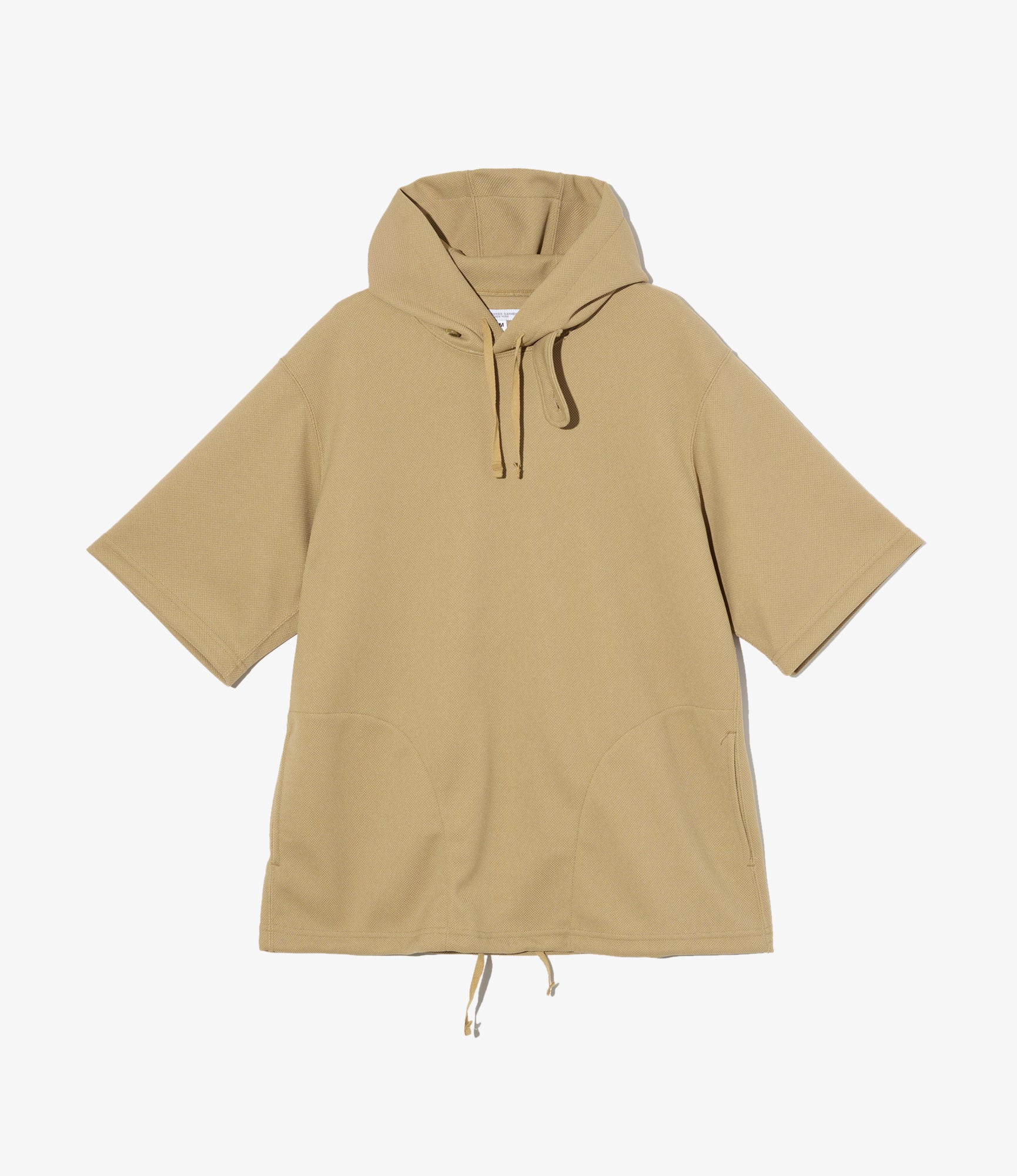 Short Sleeve Hoody - Khaki Diamond Poly Knit