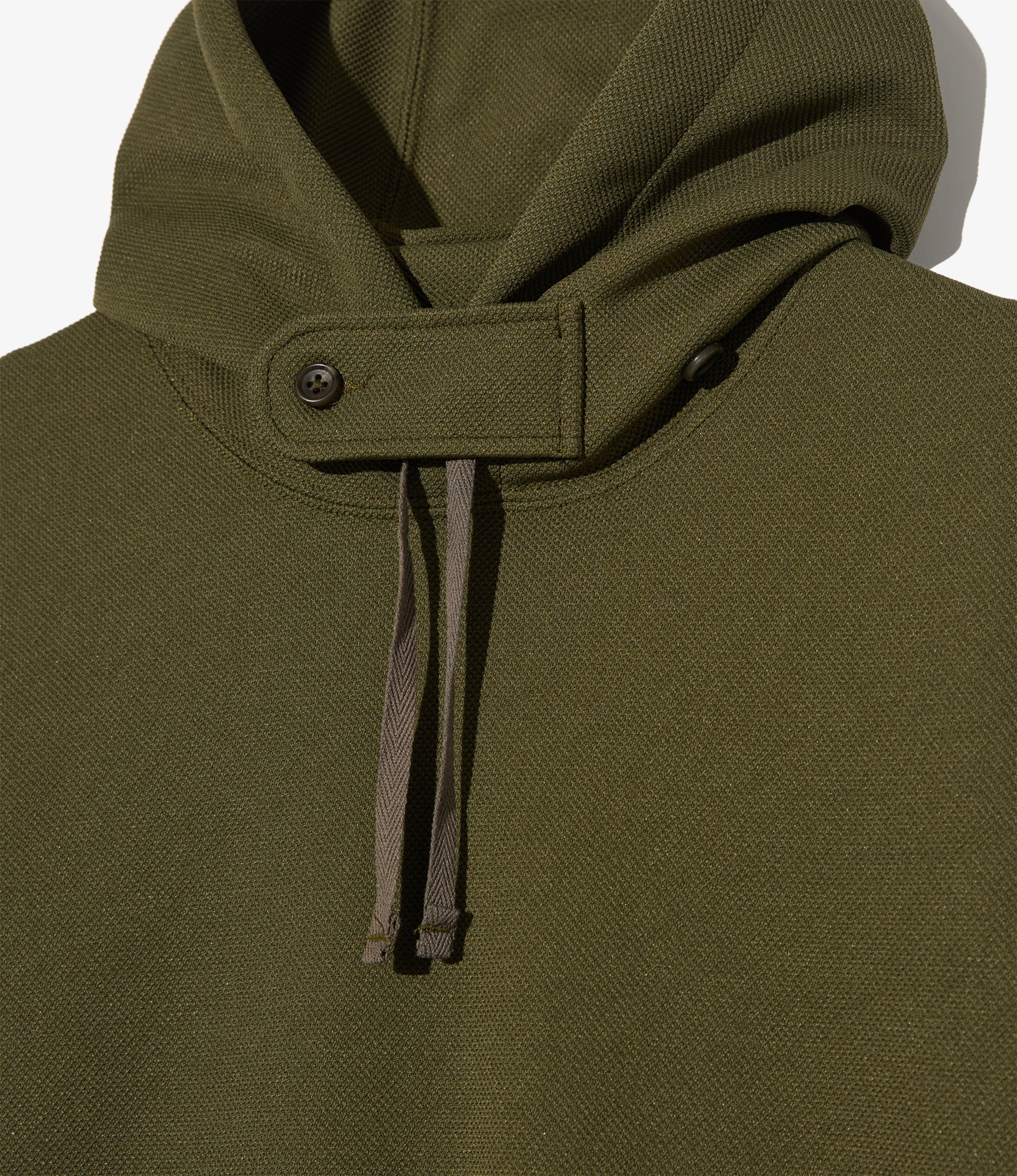Short Sleeve Hoody - Olive Diamond Poly Knit - Image 3