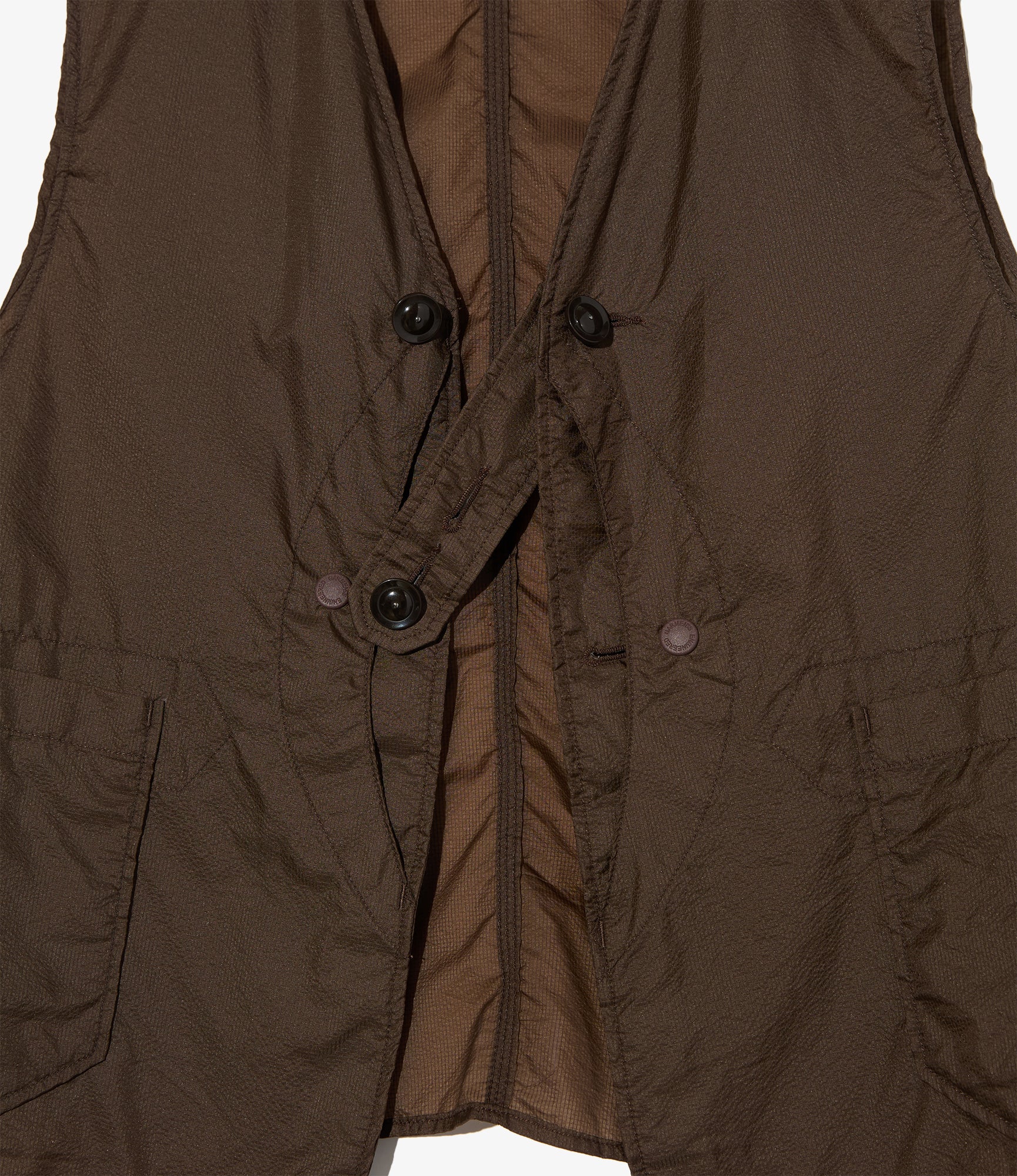 Upland Vest - Brown Nylon Micro Ripstop - Image 3
