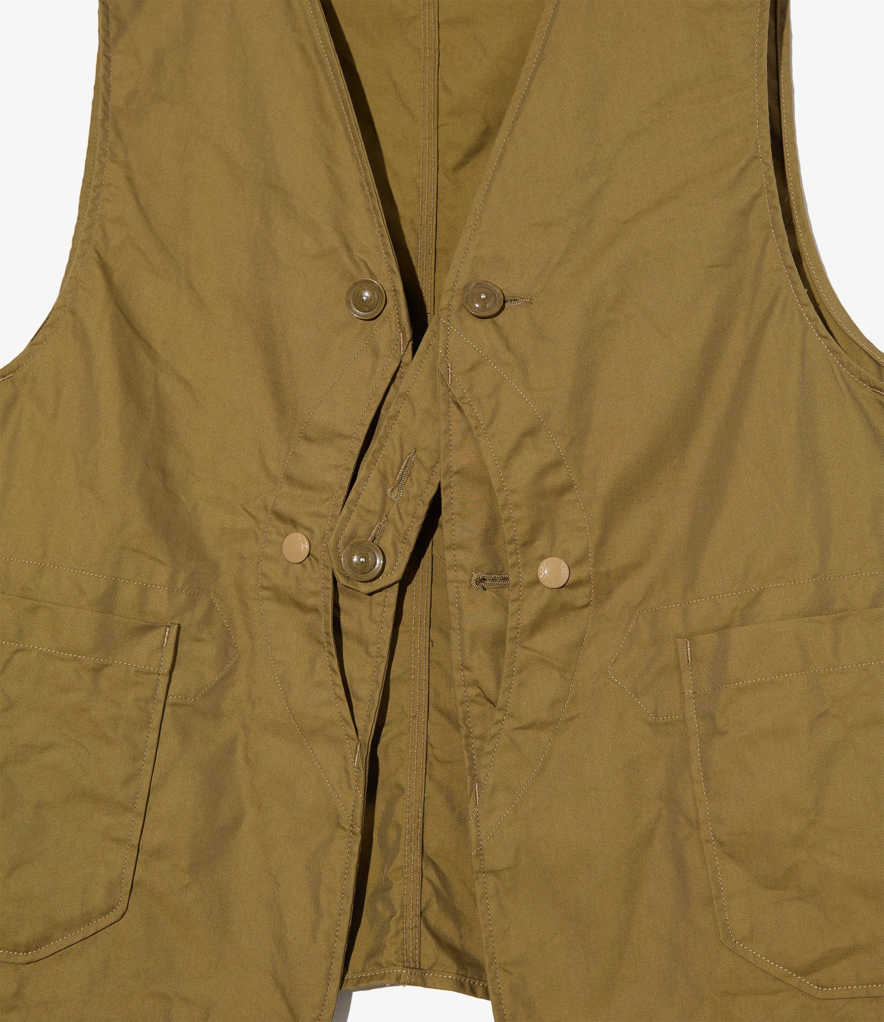 Upland Vest - Khaki Lt. Weight Nyco Twill - Image 3