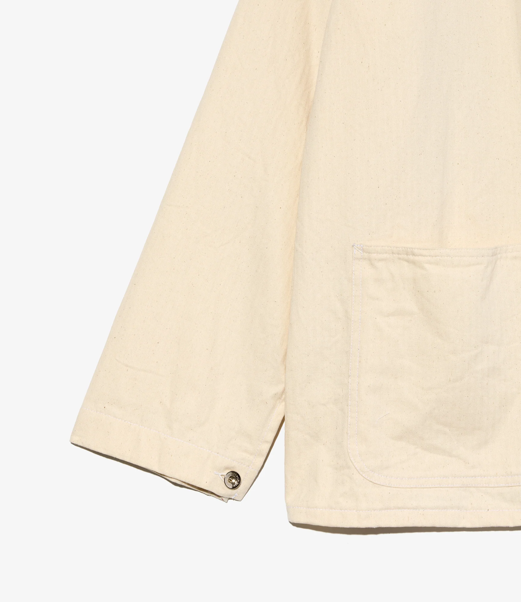 Utility Jacket - Natural 7oz Cotton HB Twill - Image 3