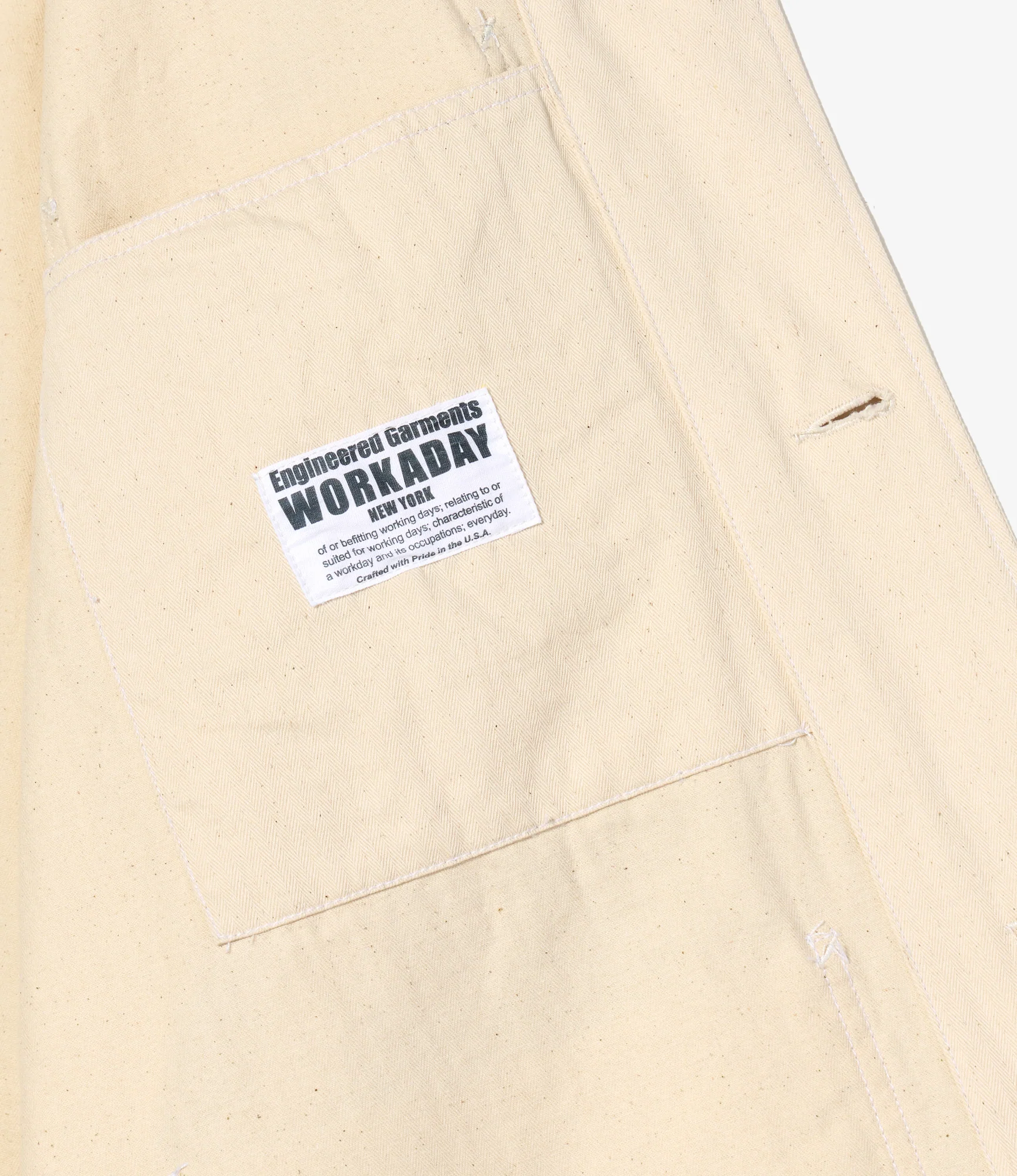 Utility Jacket - Natural 7oz Cotton HB Twill - Image 4