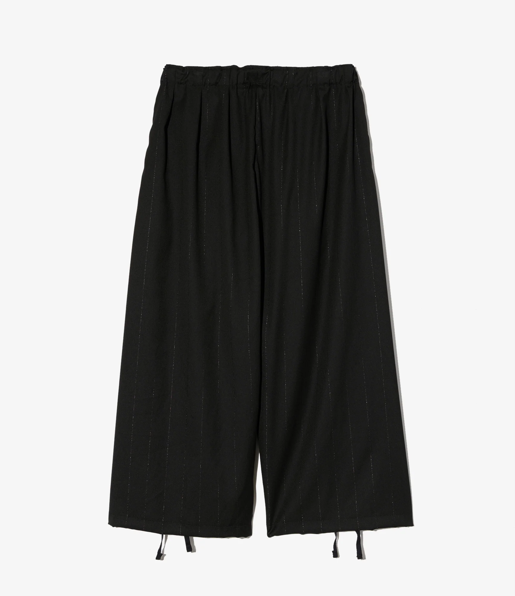 Women's Balloon Pant - Black Polyester Lurex Stripe - Image 2