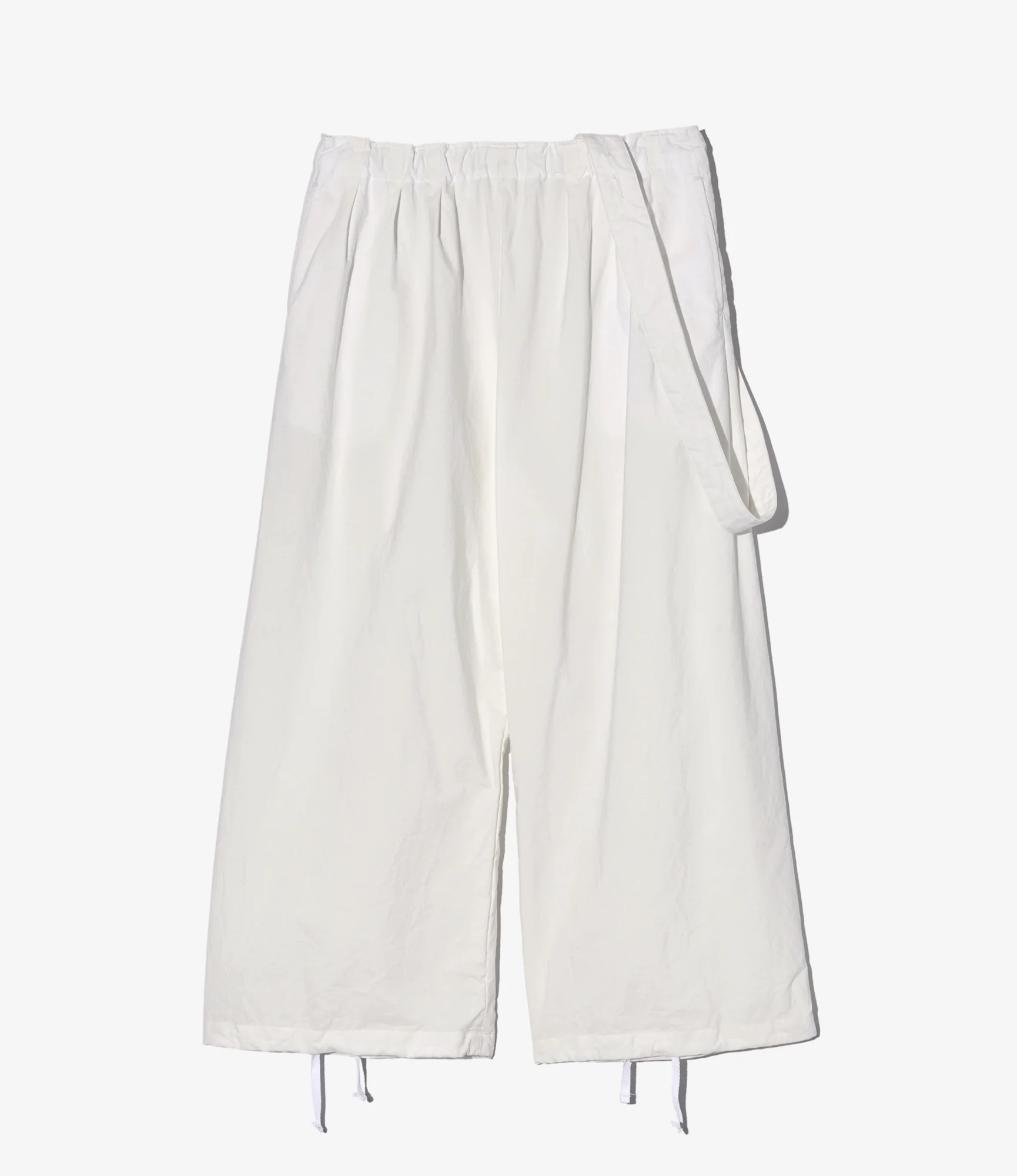 Women's Balloon Pant - White Cotton Heavy Poplin - Image 3