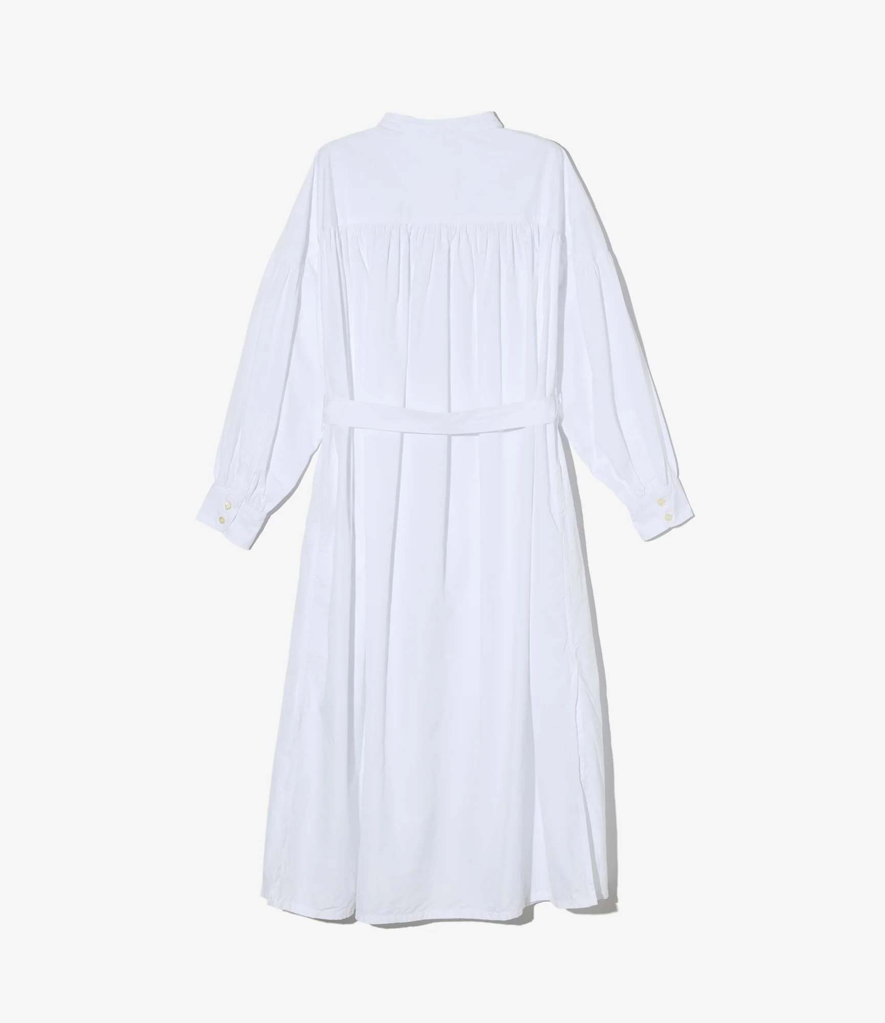 Women's Banded Painter Dress - White 100's 2Ply Broadcloth - Image 2