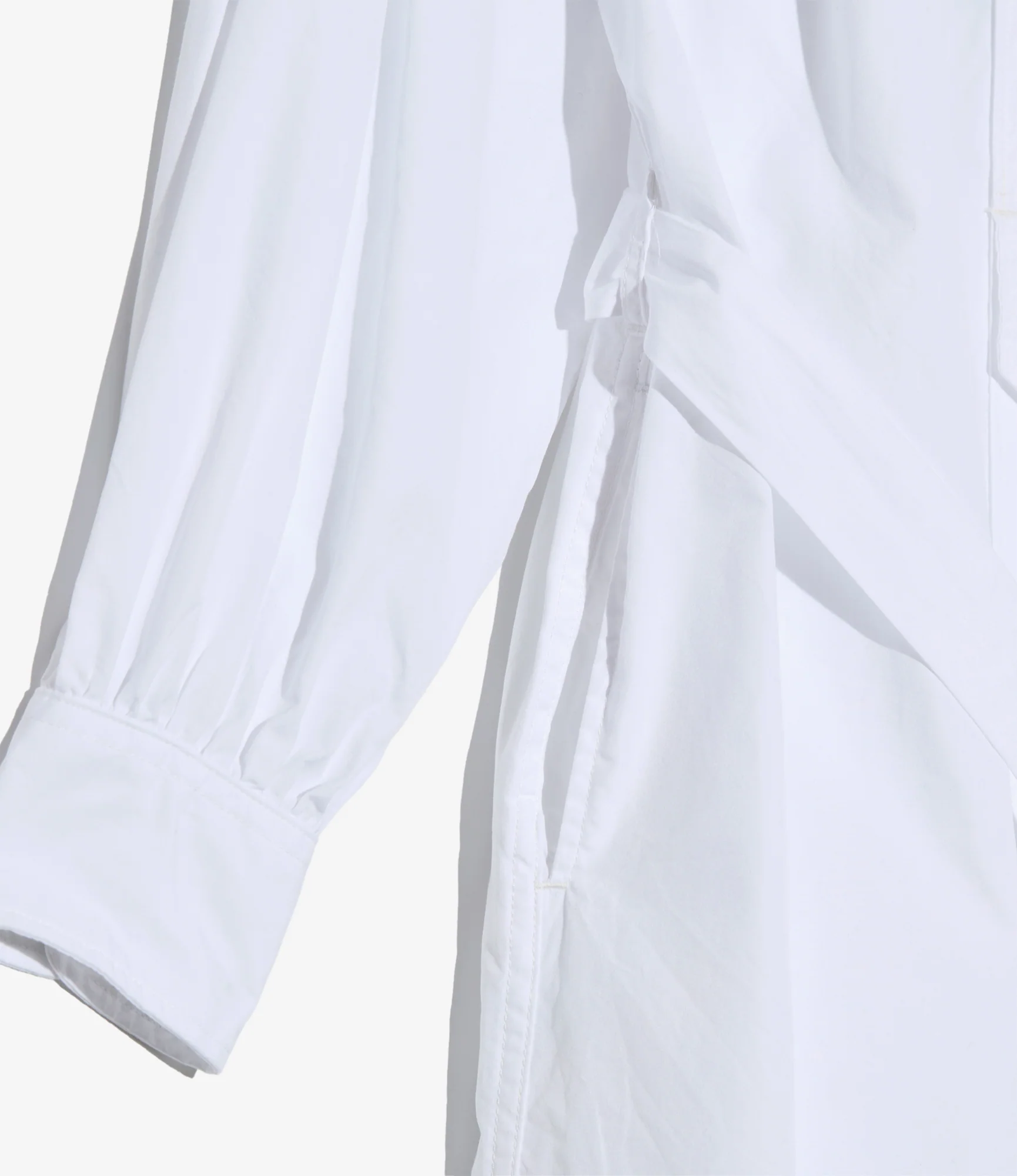 Women's Banded Painter Dress - White 100's 2Ply Broadcloth - Image 3