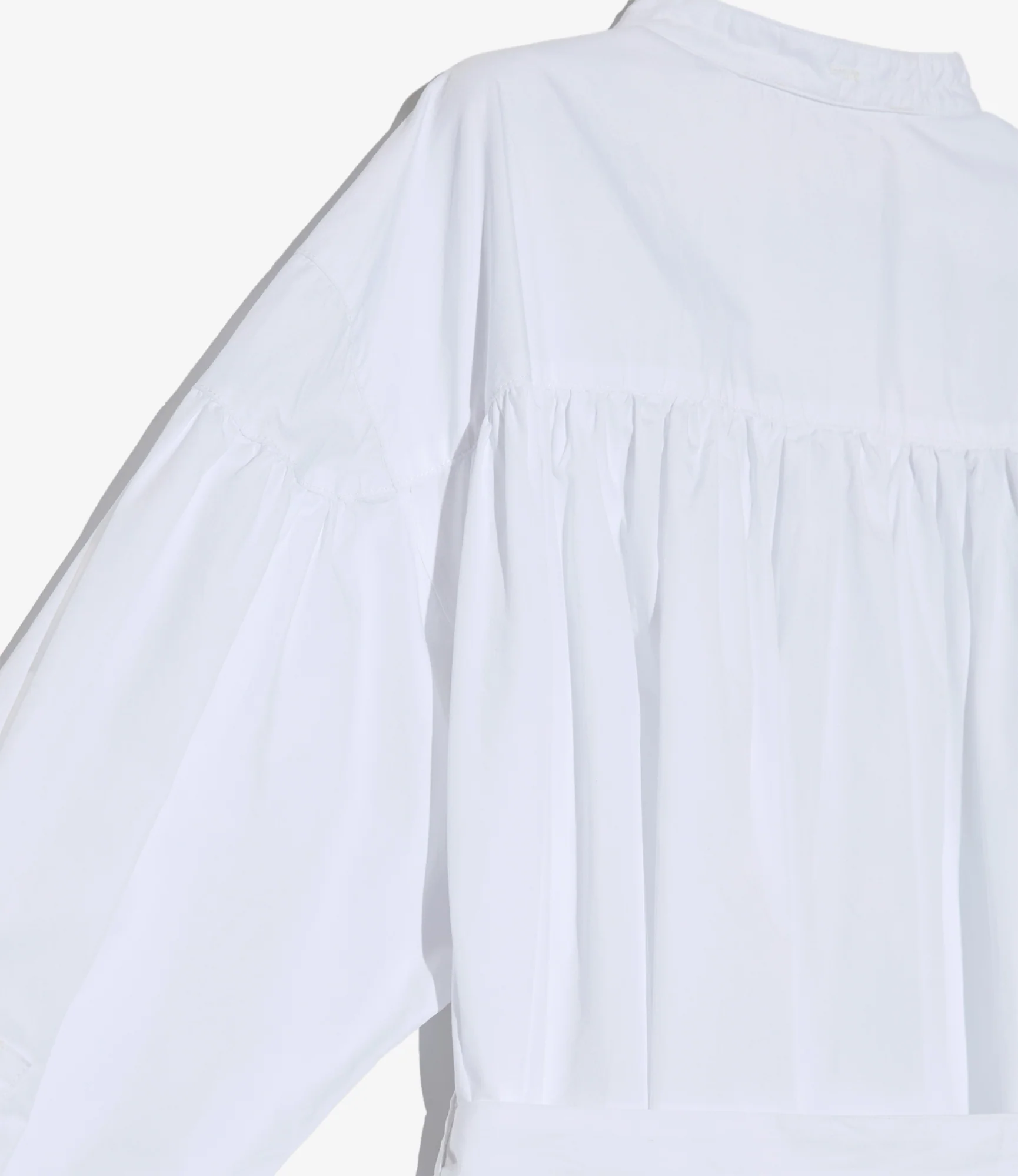 Women's Banded Painter Dress - White 100's 2Ply Broadcloth - Image 4