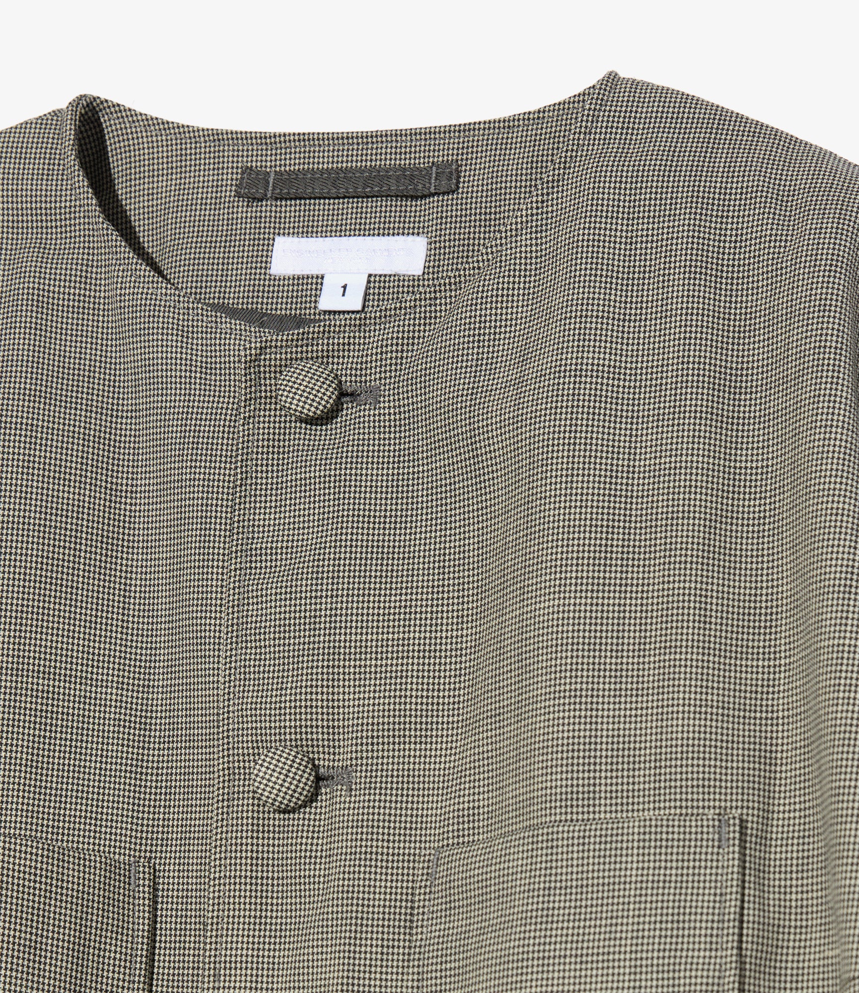 Women's CN Jacket - Grey Micro Houndstooth Tropical Wool - Image 3
