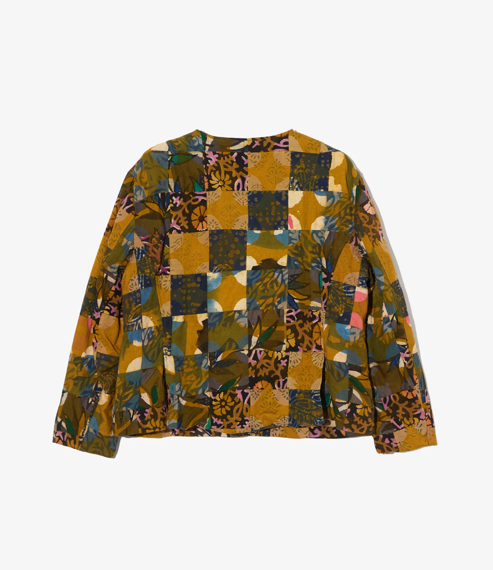 Women's CN Jacket - Olive Cotton Multi Pattern Patchwork - Image 2