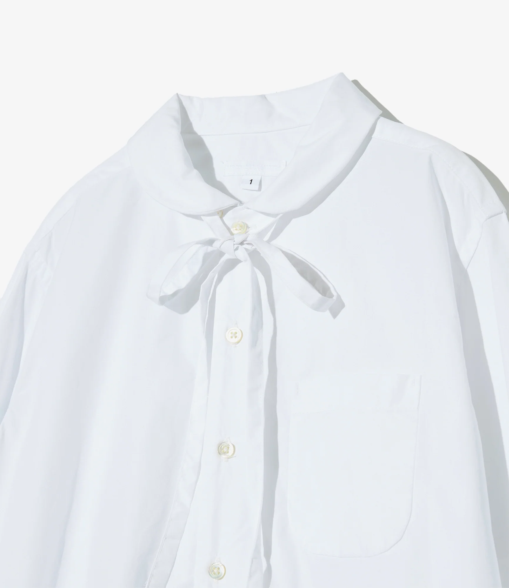 Women's Rounded Collar Shirt - White 100's 2 Ply Broadcloth - Image 3