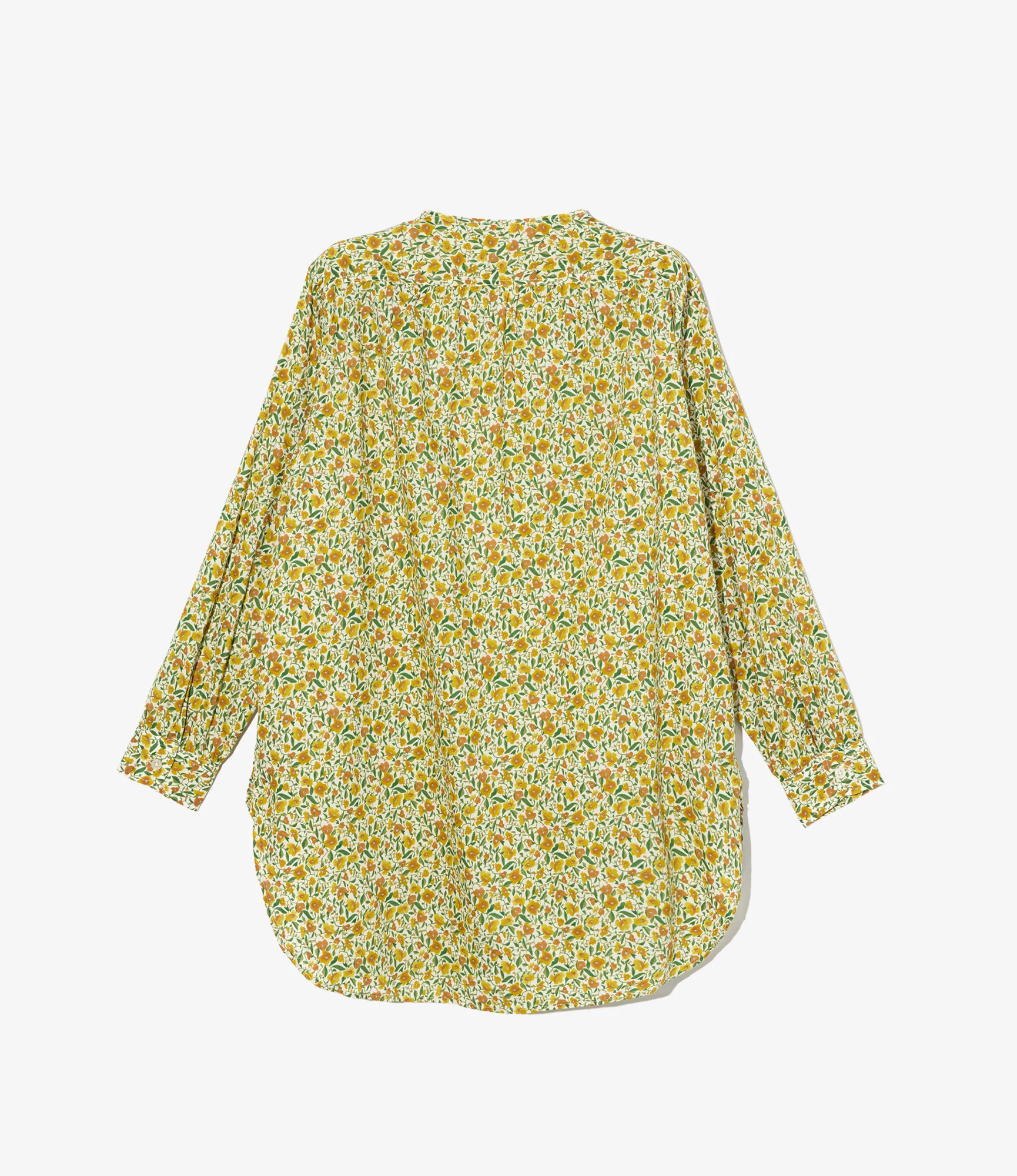 Women's VARI Shirt - Yellow Small Floral Cotton Lawn - Image 2