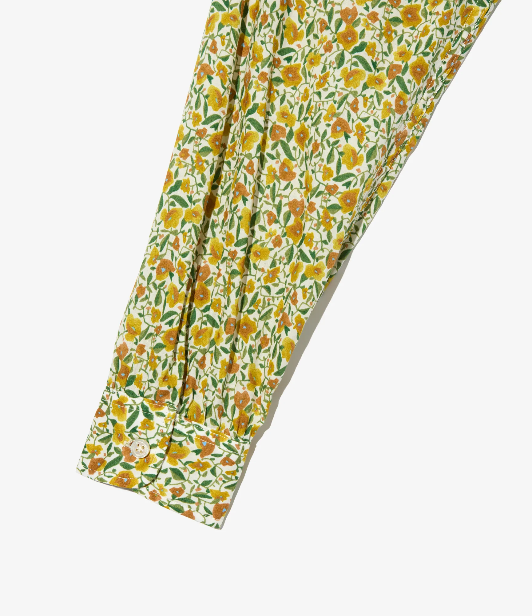 Women's VARI Shirt - Yellow Small Floral Cotton Lawn - Image 4