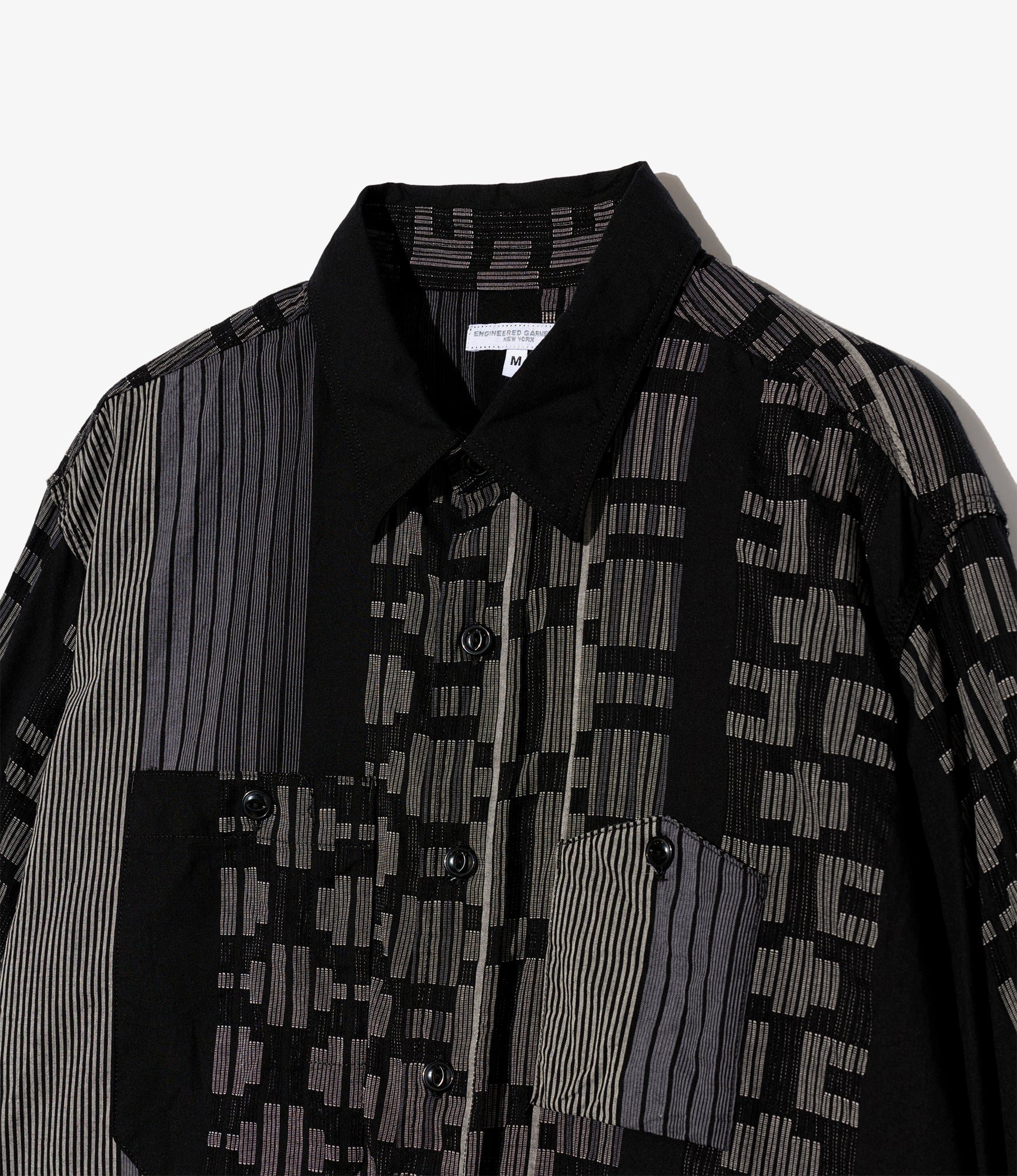 Work Shirt - Black/Grey Multi Pattern Stripe Jq. - Image 3